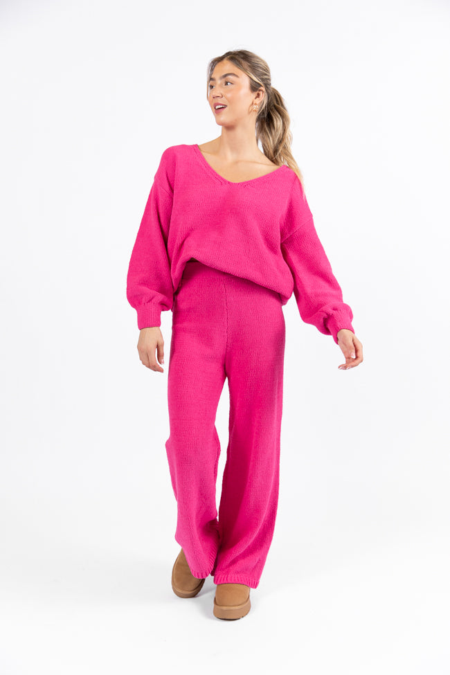 Cozy For Keeps Hot Pink Lounge Pants SALE Outlet Low Pice