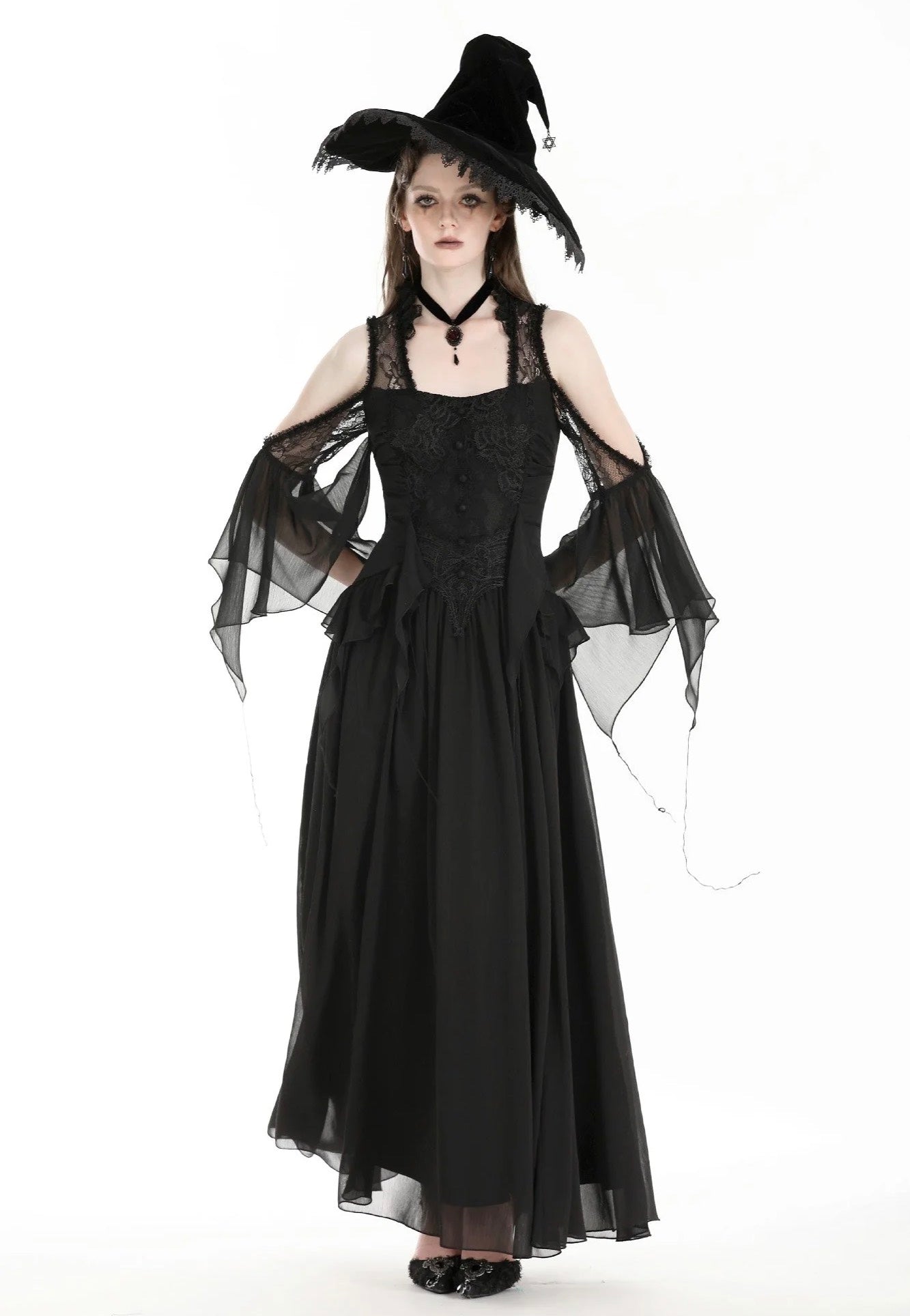 Dark In Love - Halloween Witch Off Shoulder Black - Dress Geniue Stockist Cheap Pice