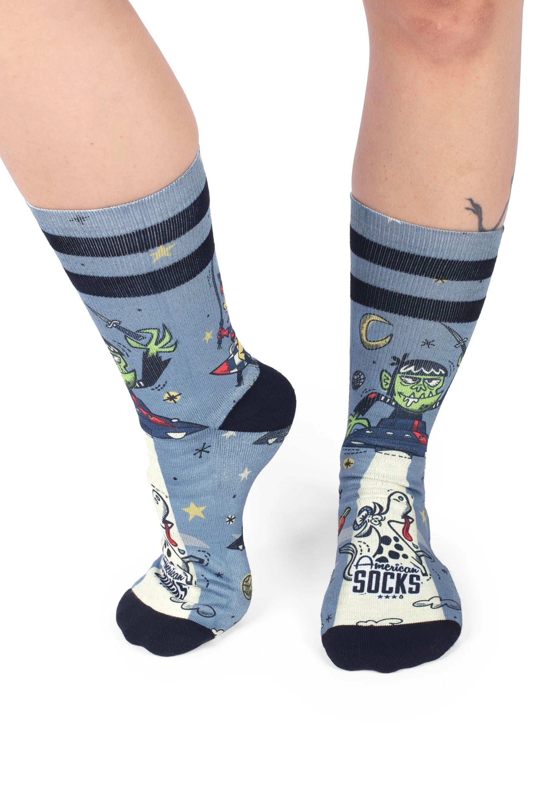 American Socks - Alien Snatch Mid High Blue - Socks Deals Cheap Pice