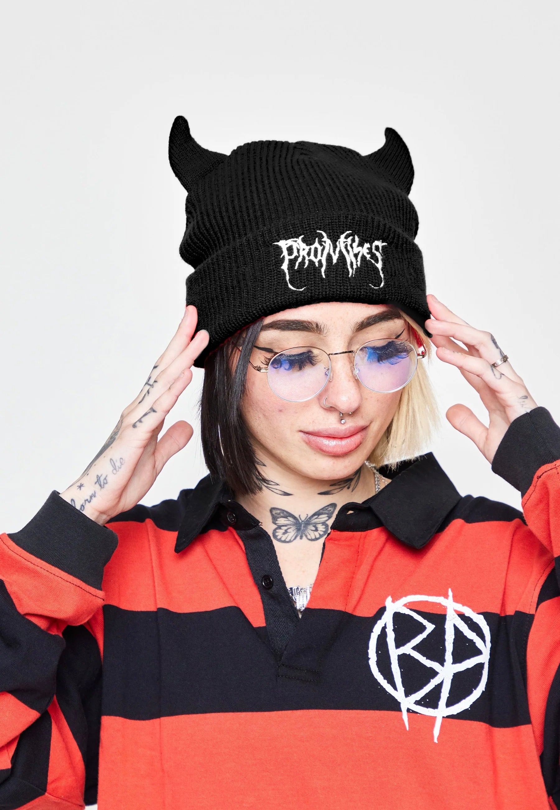 Broken Promises - Graveyard Devil Horn Black - Beanie Outlet Discount Authentic