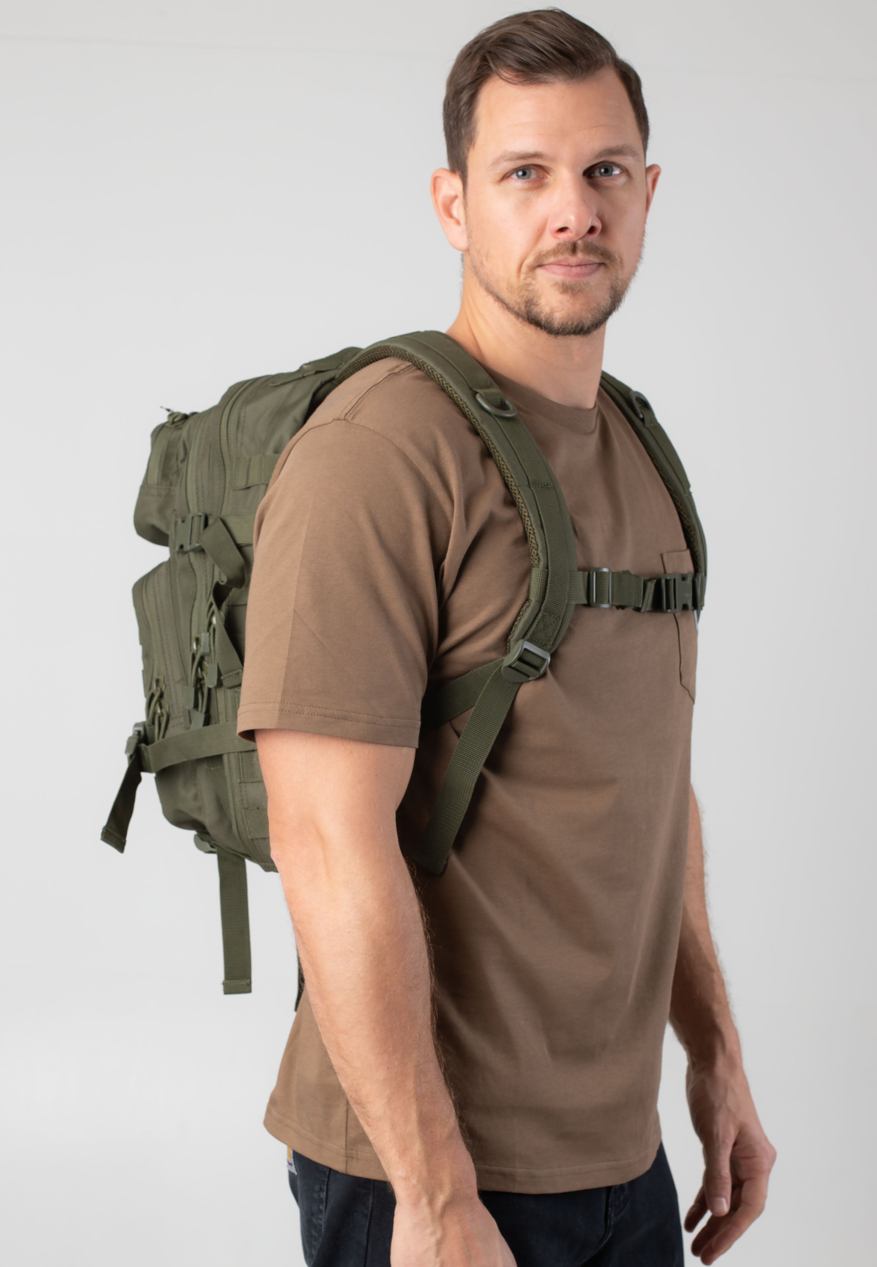 Brandit - Assault Pack Medium Olive - Backpack Newest Online