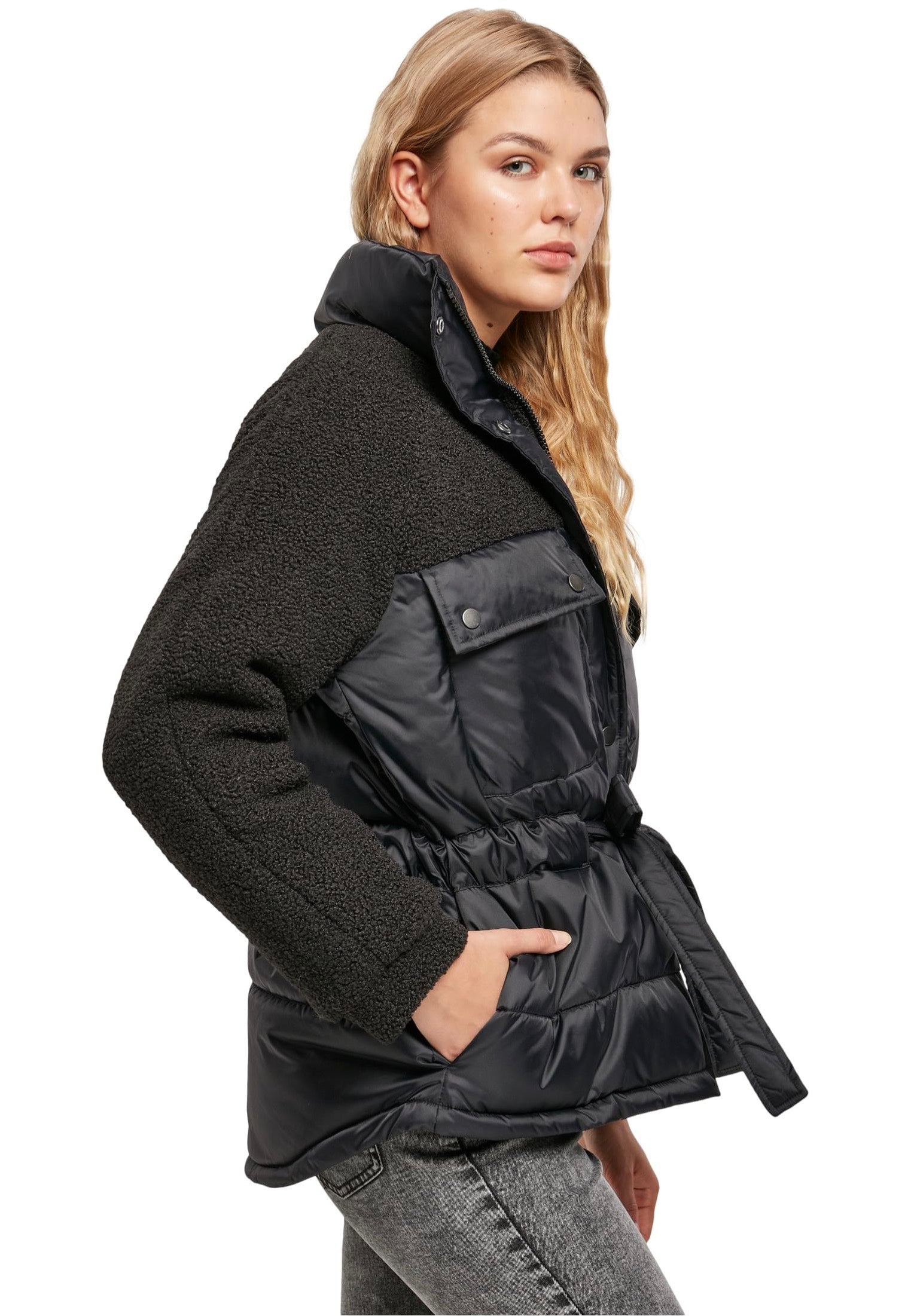 Urban Classics - Sherpa Mix Black - Jacket Clearance Classic