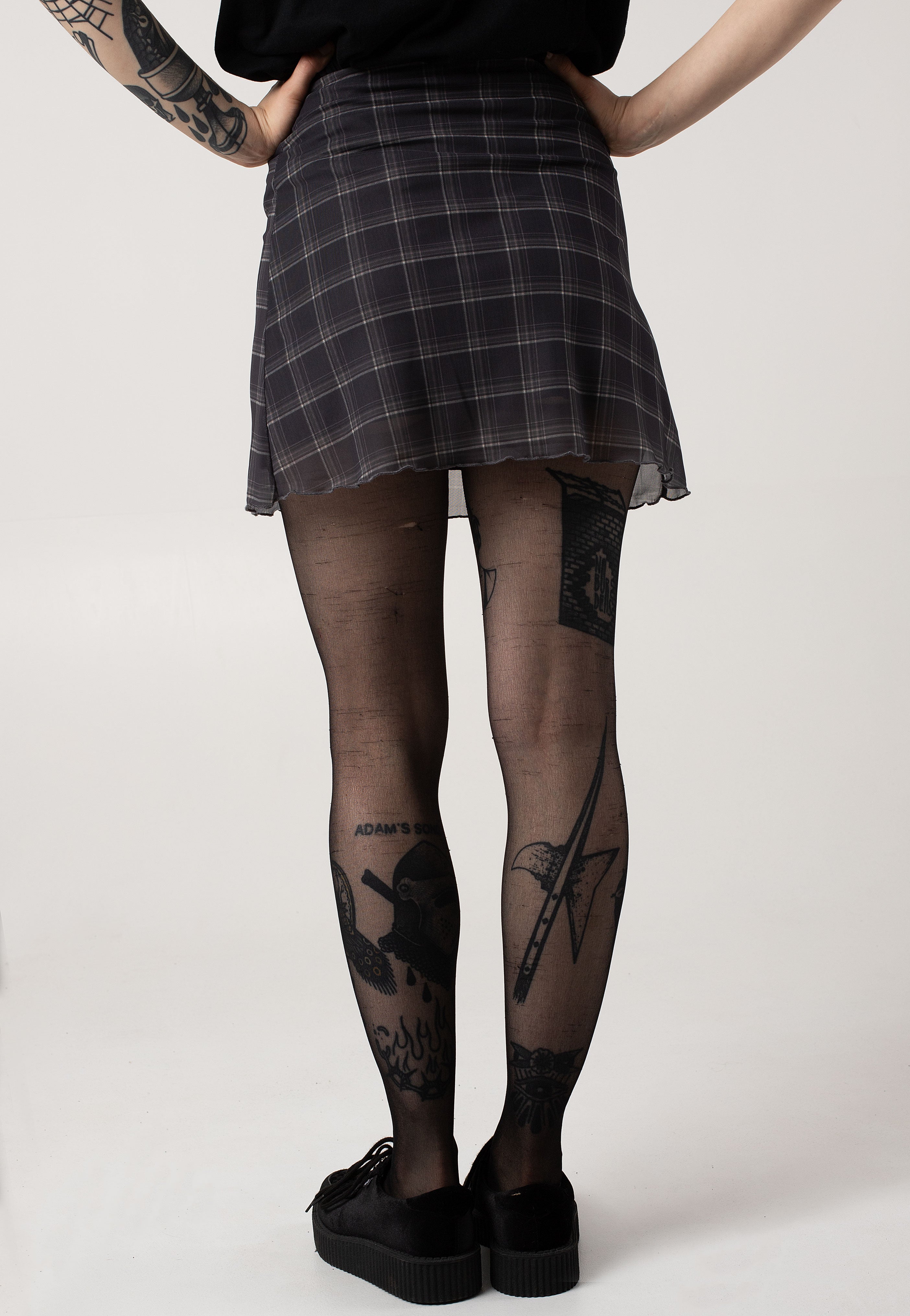 Noisy May - Lesley A Shape Asphalt Check - Skirt Discount Eastbay