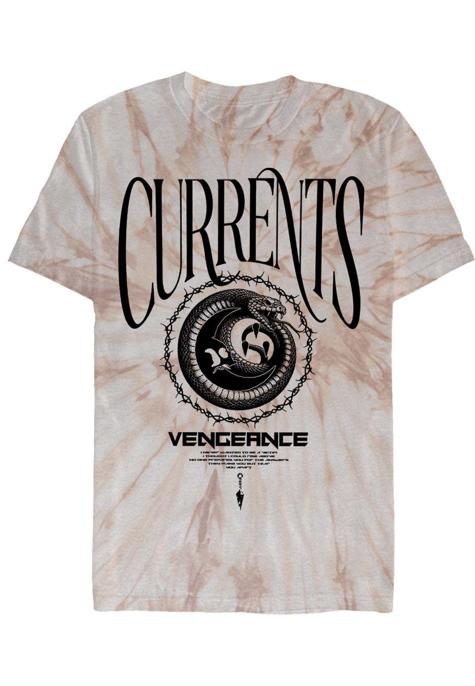 Currents - Vengeance Cream Tie Dye - T-Shirt Cheap Sale Genuine