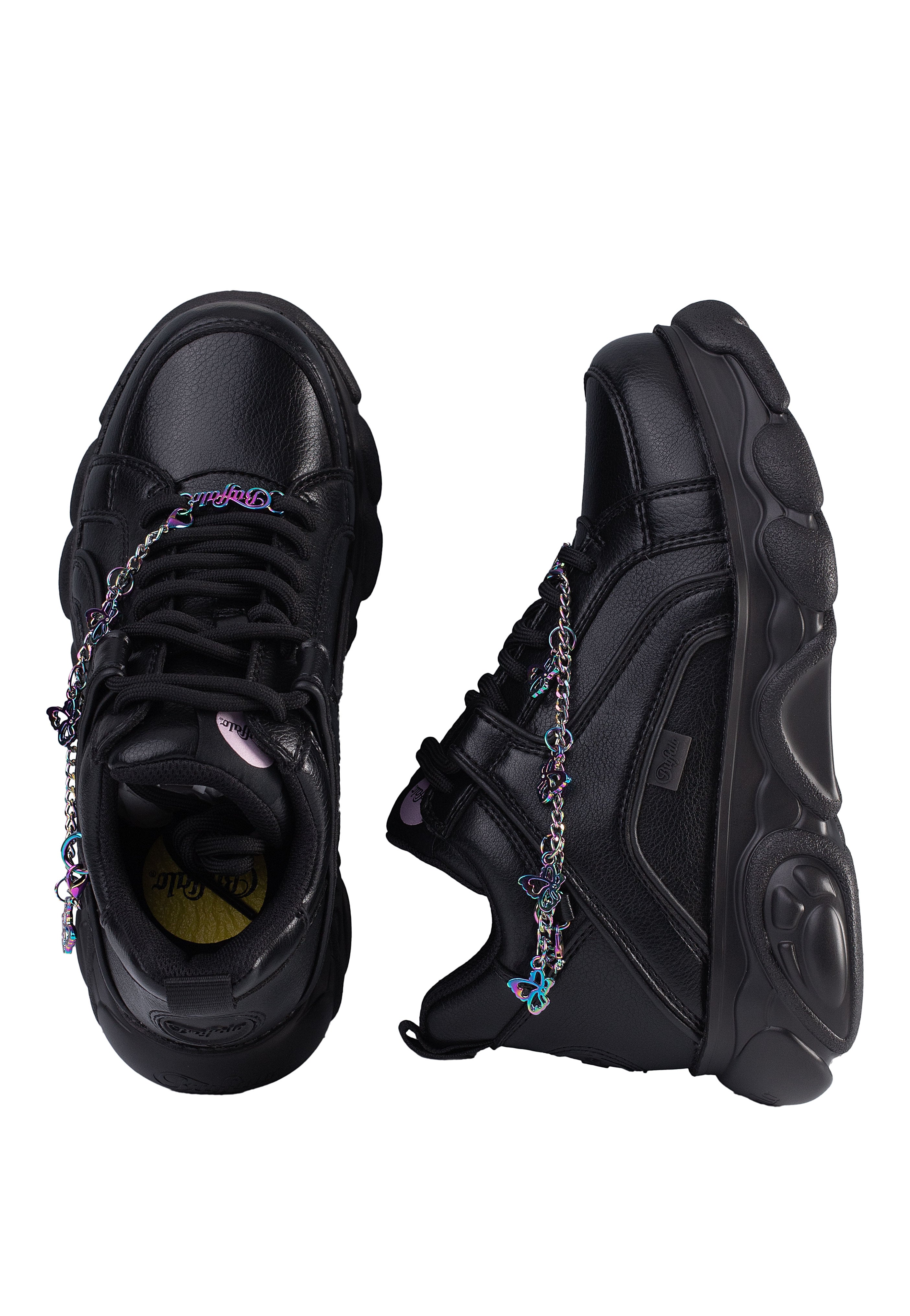 Buffalo - Cld Corin Chain Butterfly Vegan Nappa Black/Multi - Girl Shoes With Paypal Cheap Online