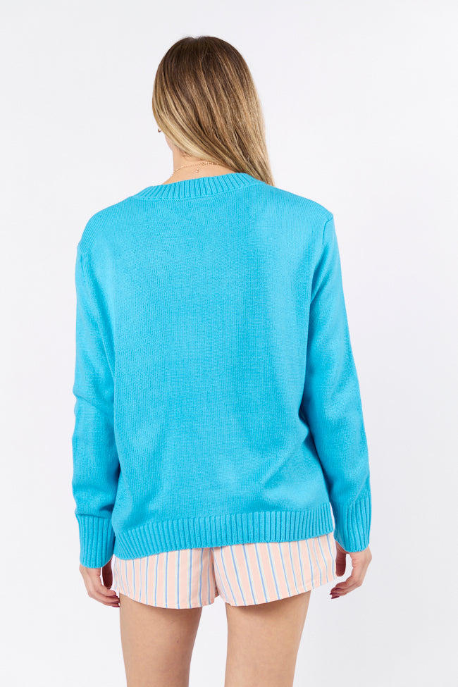 Happy Hour Blue Oversized Sweater Sale Classic