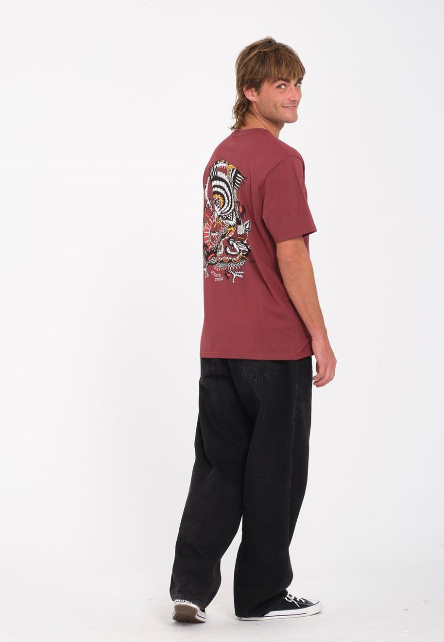 Volcom - Lintell Classic Merlot - T-Shirt Best Pices Online