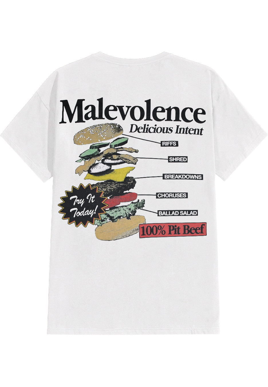 Malevolence - Pit Beef White - T-Shirt Clearance Footaction