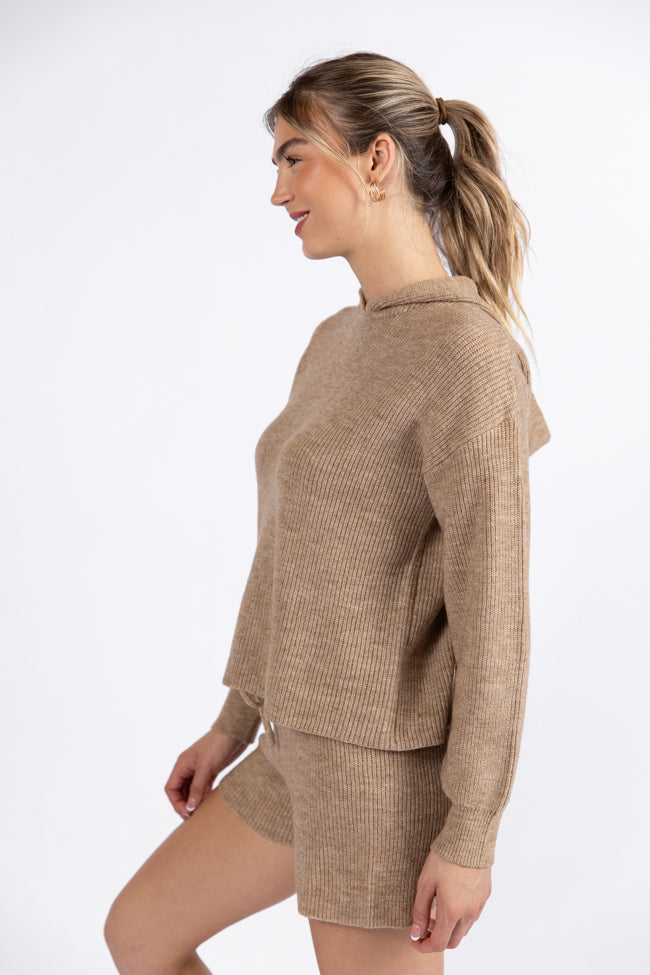 Cloud Chaser Mocha Sweater Knit Hoodie SALE Discount Amazon