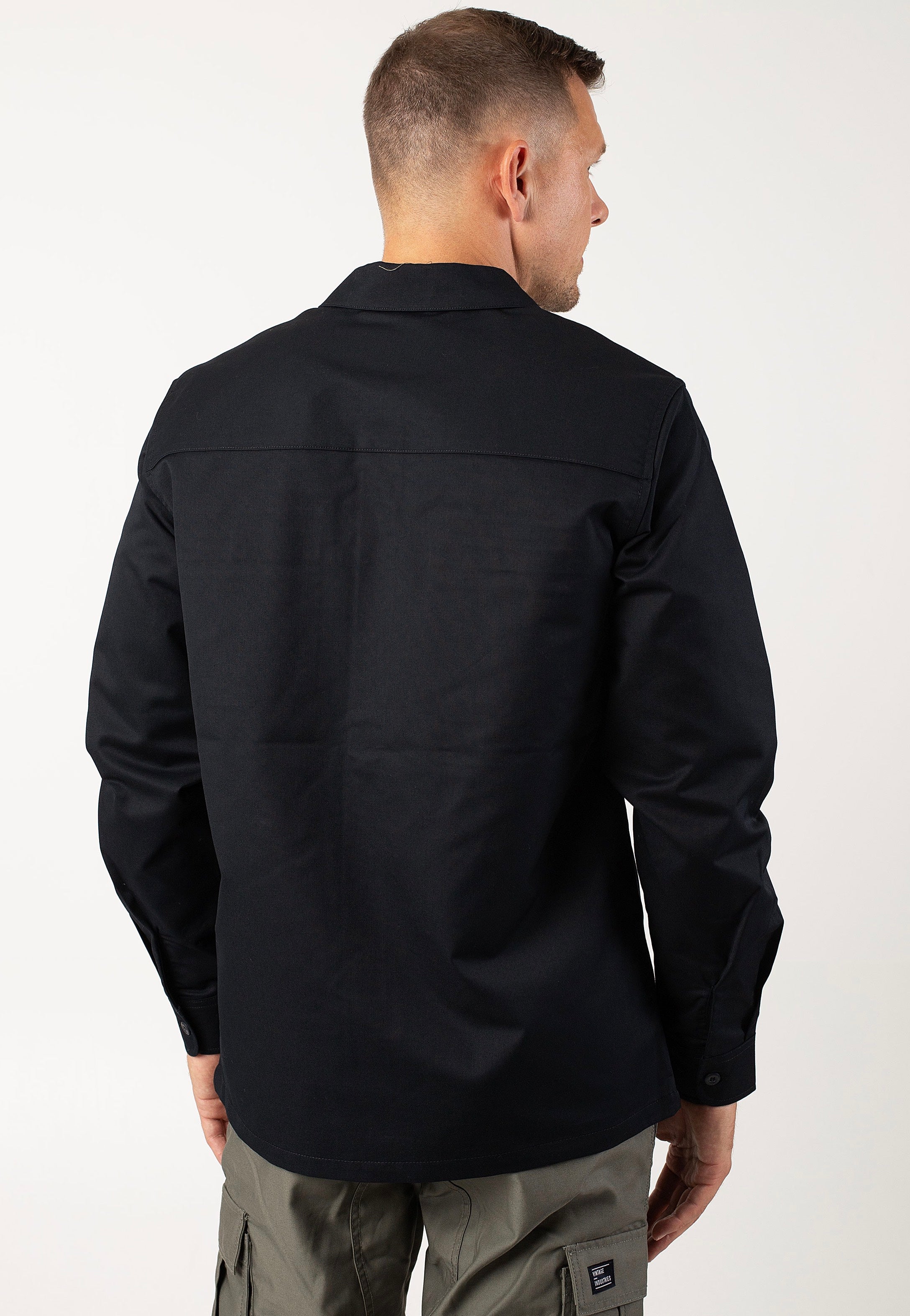 Vintage Industries - Harris Black - Shirt Comfortable Online