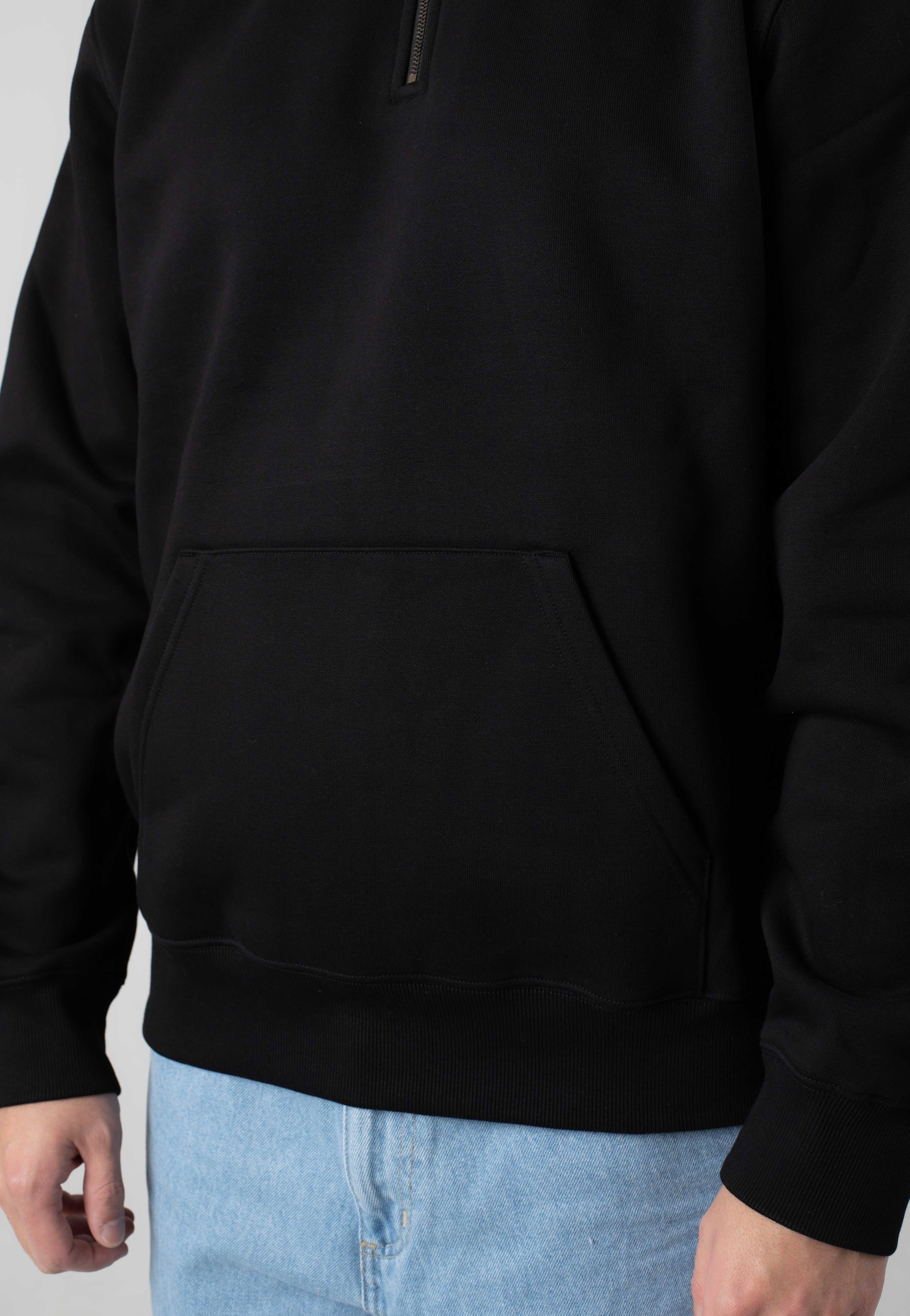 Carhartt WIP - Chase Neck Zip Black/Gold - Sweater Discount Manchester