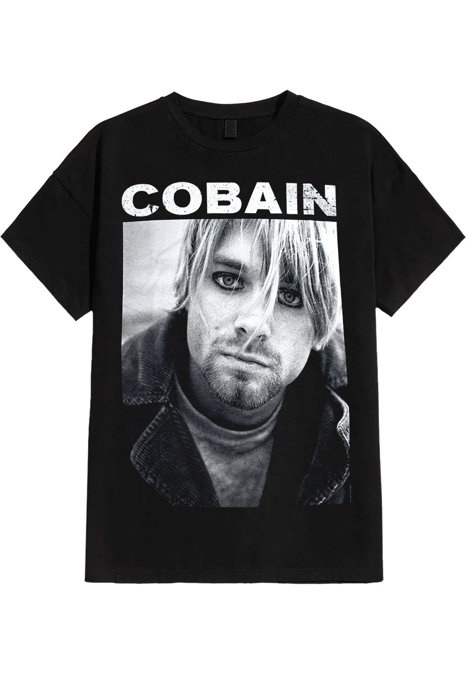 Kurt Cobain - Kurt B/W Photo - T-Shirt Clearance Free Shipping