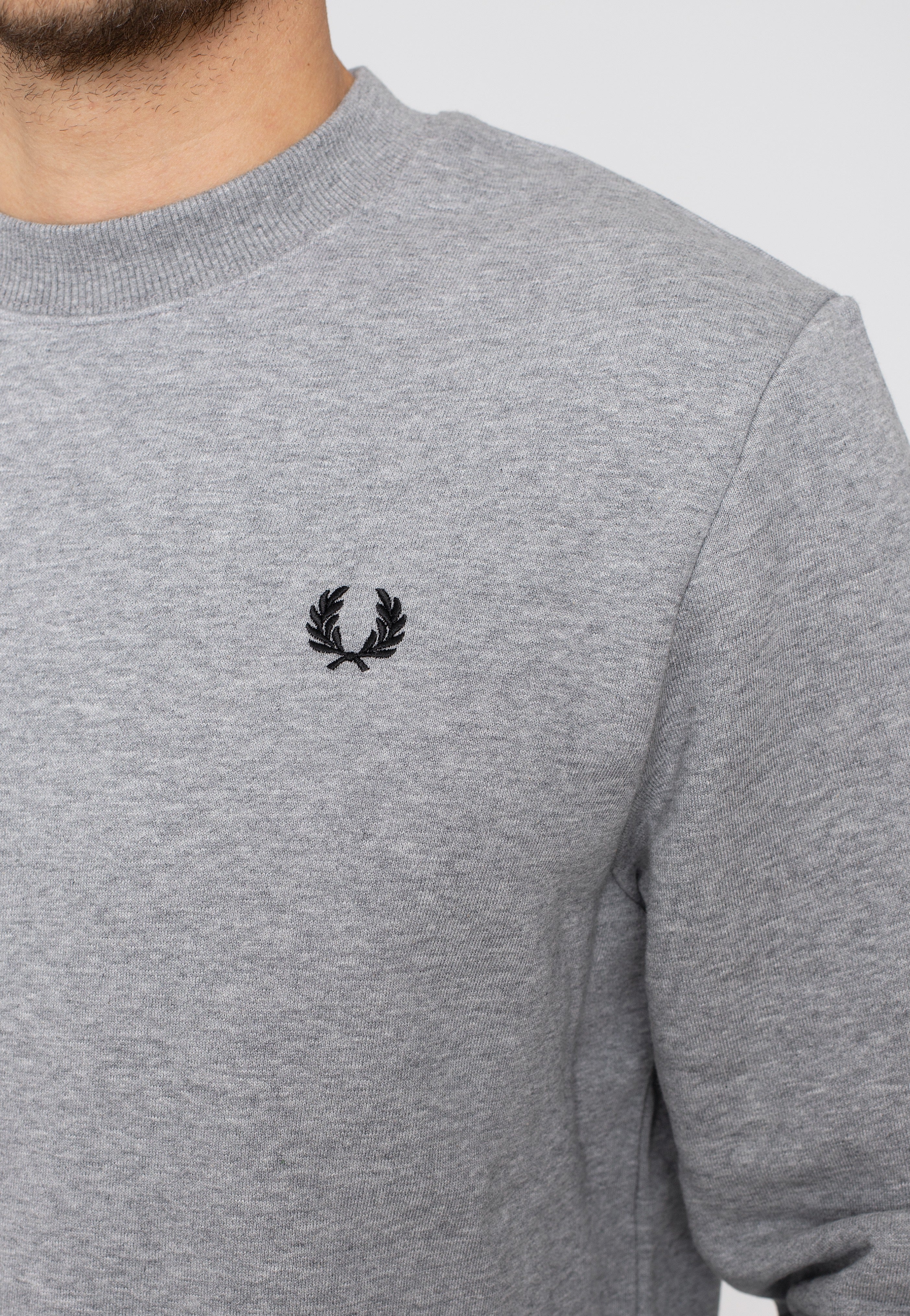 Fred Perry - Crew Neck Steel Marl - Sweater 2025 New Sale Online