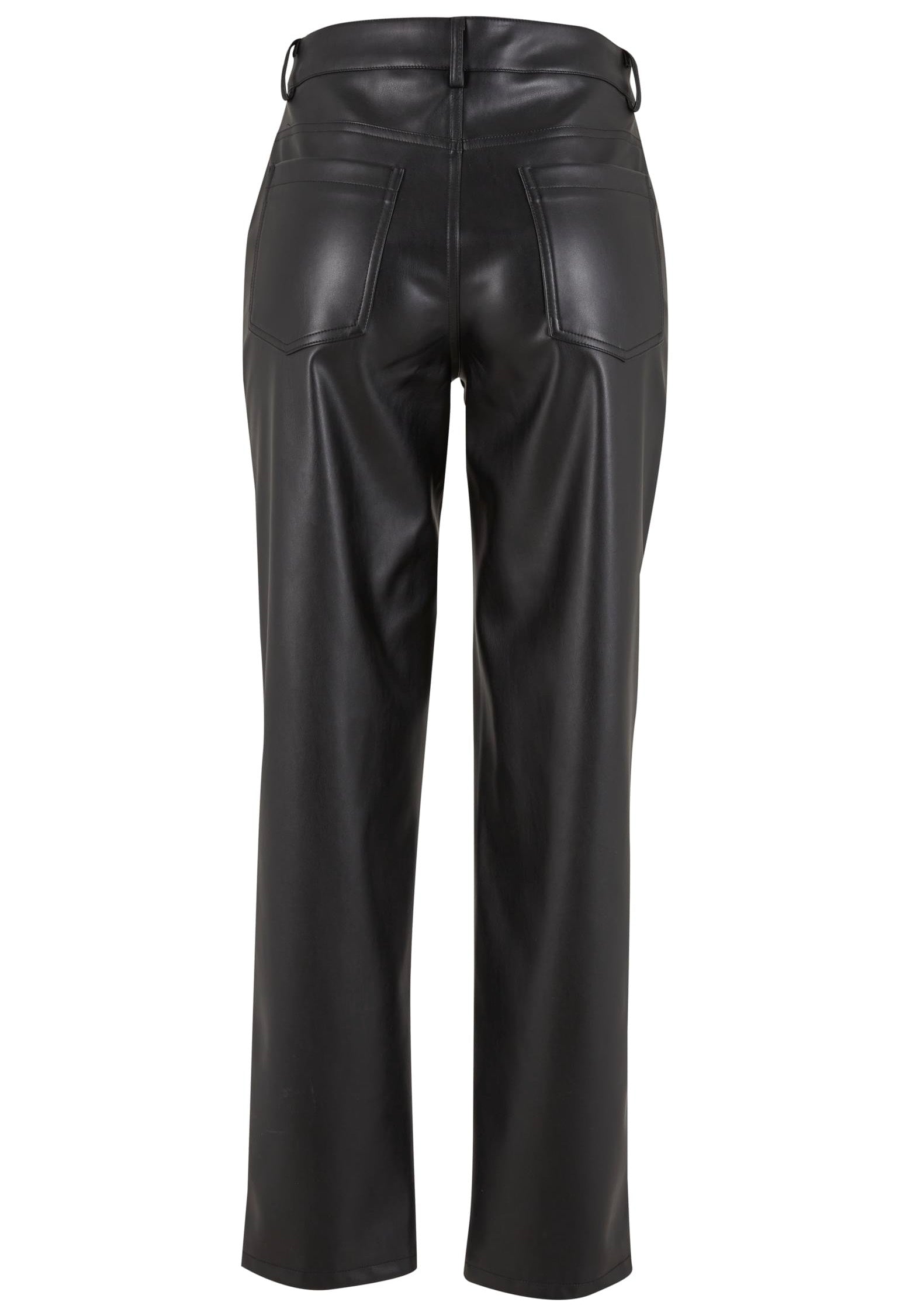 Urban Classics - Ladies Straight Leg Synthetic Leather Black - Pants For Sale Online