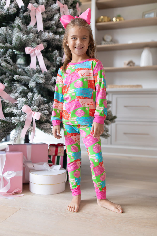 Kid's Under The Stars In Letters To Santa Bamboo Pajama Set FINAL SALE