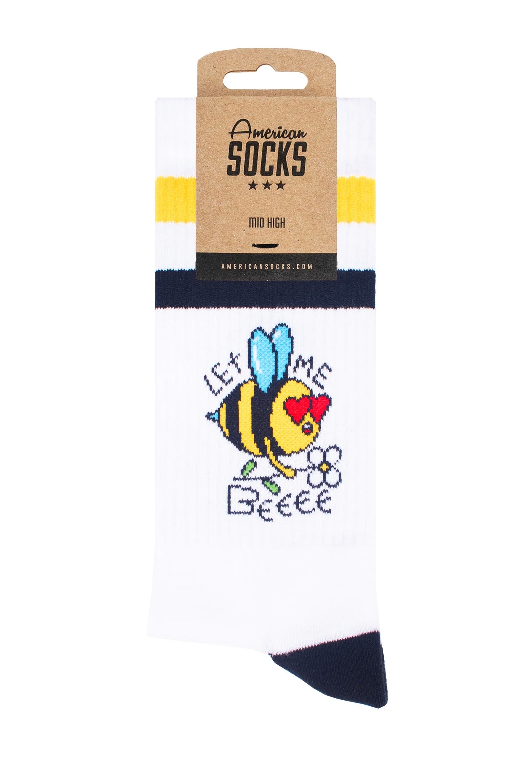 American Socks - Let me Bee Mid High White - Socks Buy Cheap Manchester Great Sale