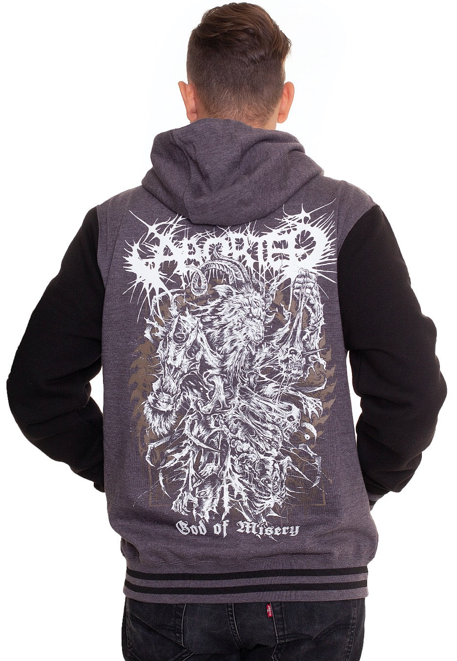 Aborted - God Of Misery Heather Grey/Black - Zipper Best Place To Buy