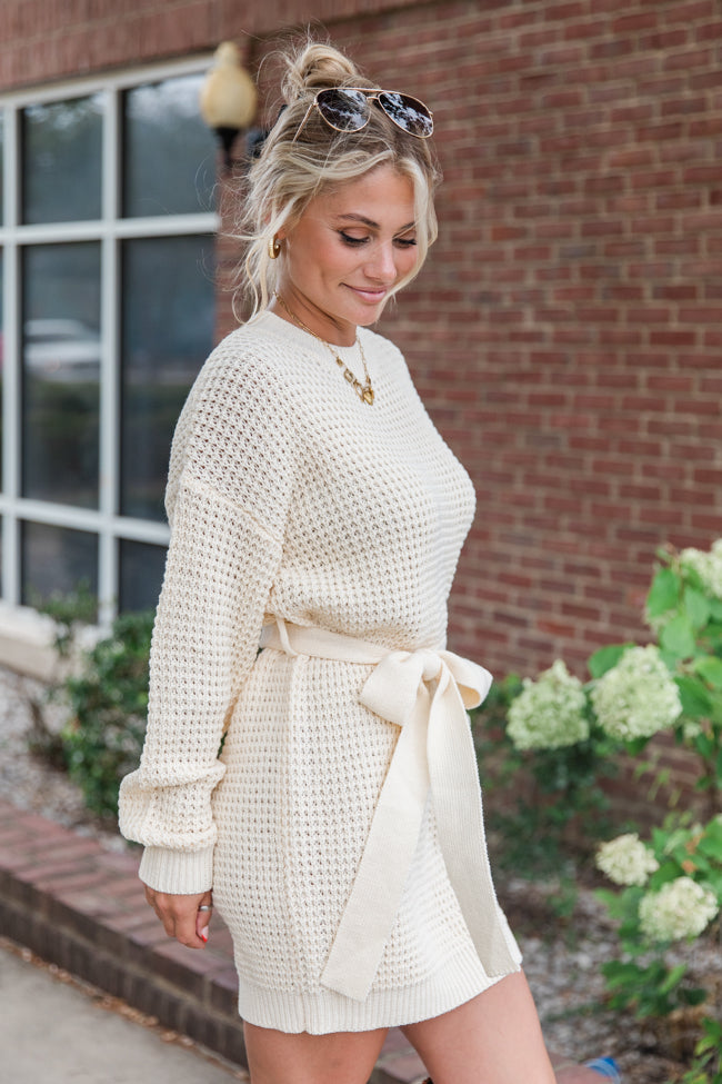 Keep On Wondering Ivory Knit Dress FINAL SALE Explore Online