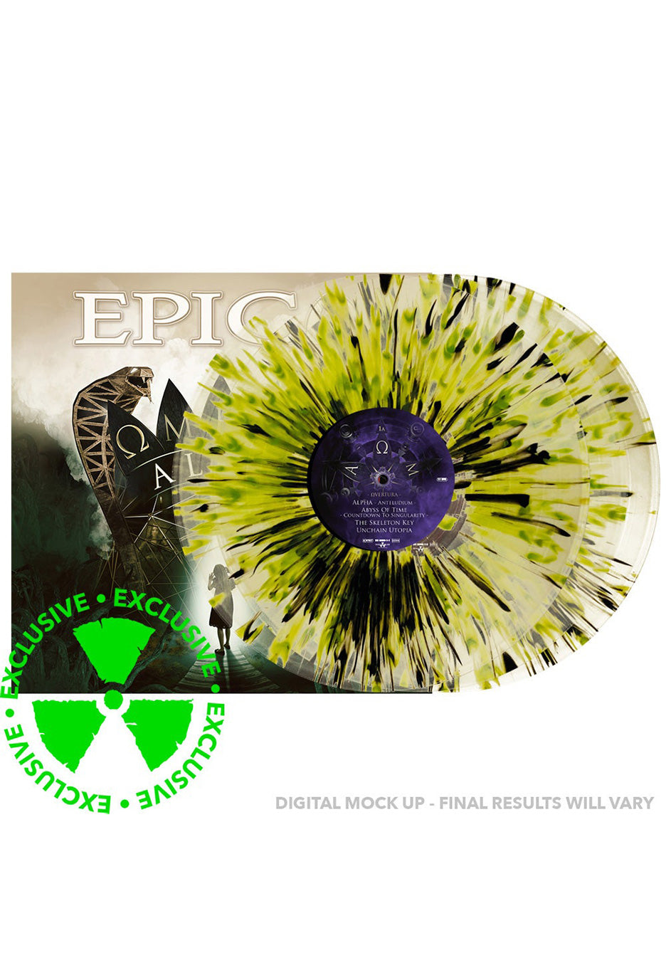 Epica - Omega Alive Clear/Green/Black - Splattered 3 Vinyl Factory Outlet