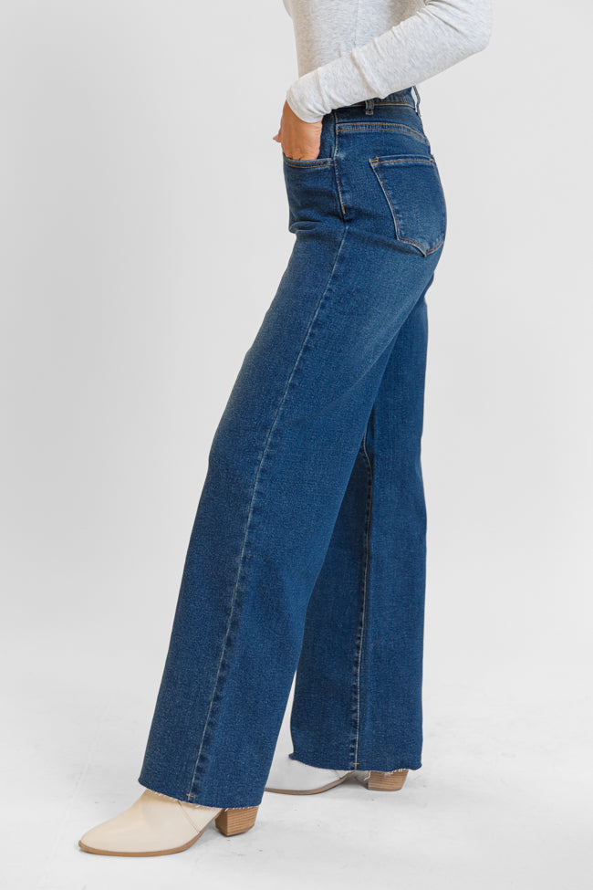 Kelsea Dark Wash Wide Leg Jeans Discount Wide Range Of