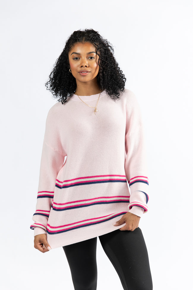 Seeing Stripes Pink and Purple Striped Sweater FINAL SALE Outlet Sale Online