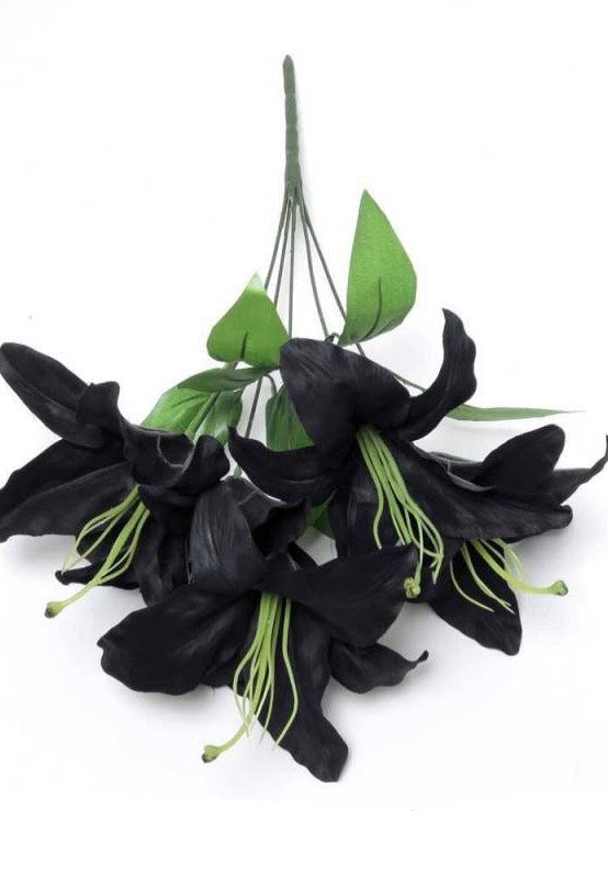 Alchemy England - Black Lily Bunch - Artificial Flowers Buy Cheap Wholesale Pice