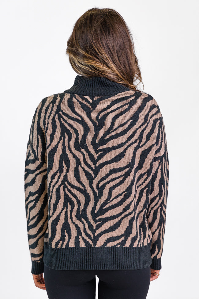 Make It Count In Wild Over You Quarter Zip Sweater FINAL SALE Outlet Official