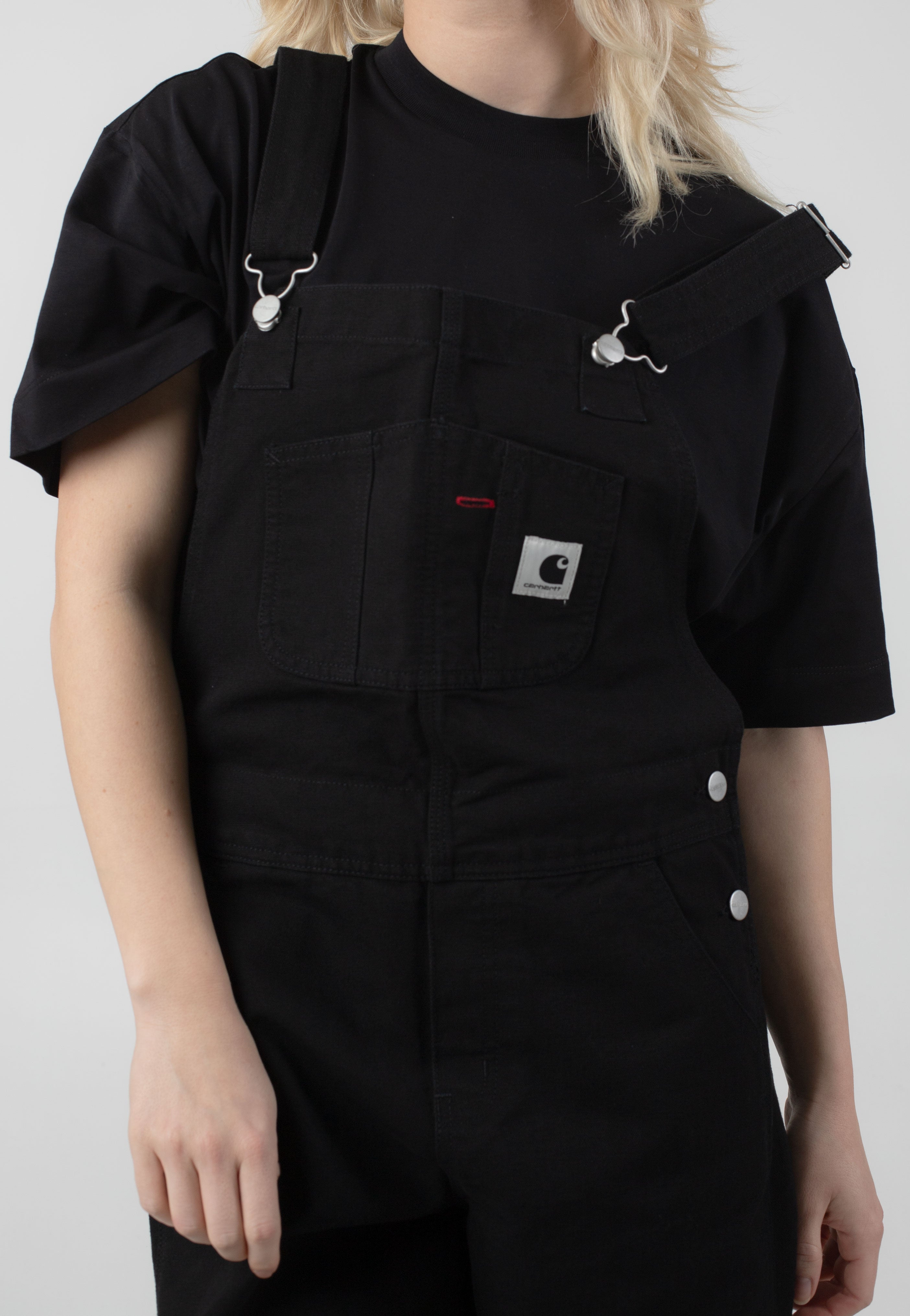 Carhartt WIP - W' Bib Straight Rinsed Black - Dungarees