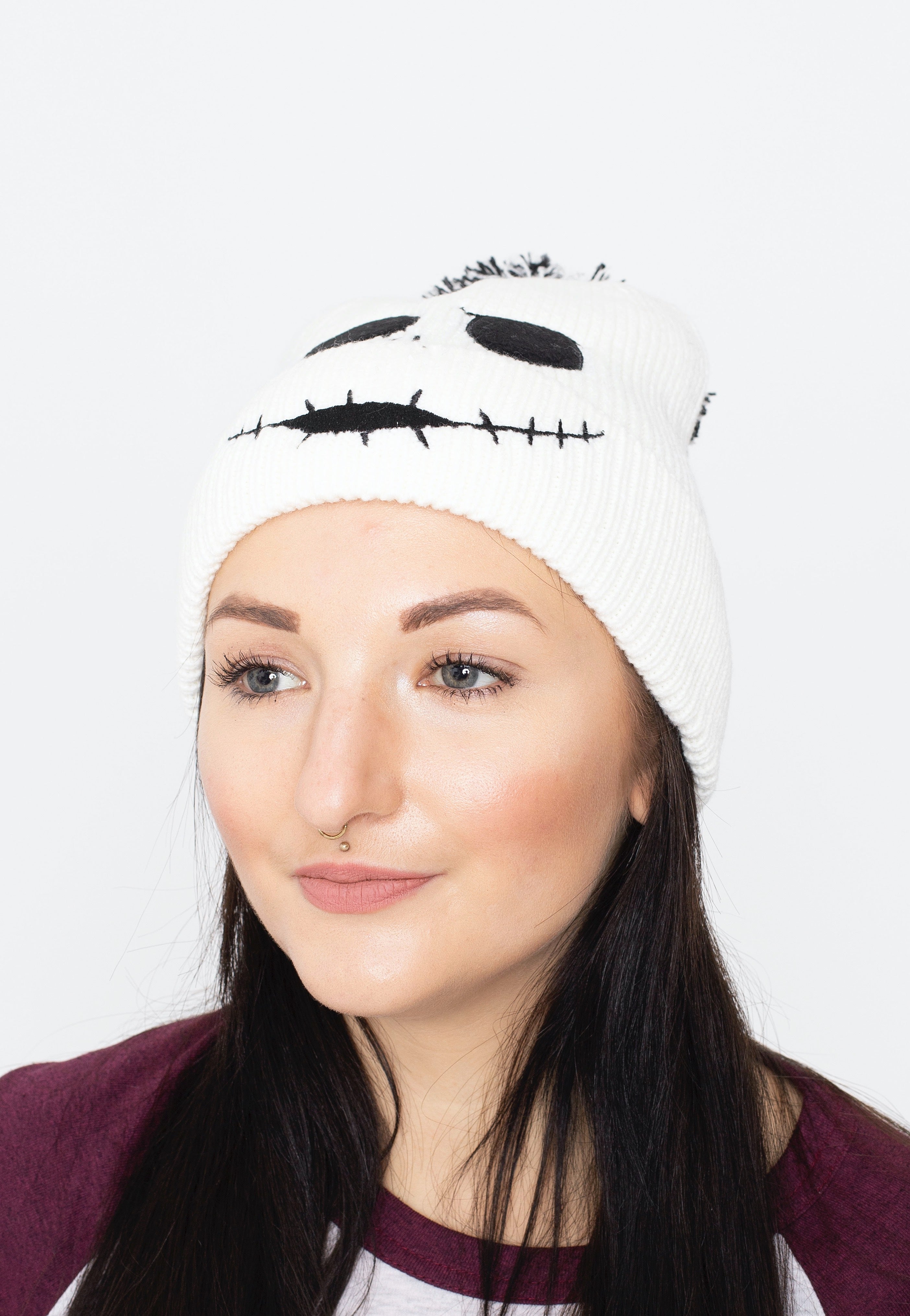 The Nightmare Before Christmas - Jack Face Jumbo White - Beanie Clearance With Credit Card