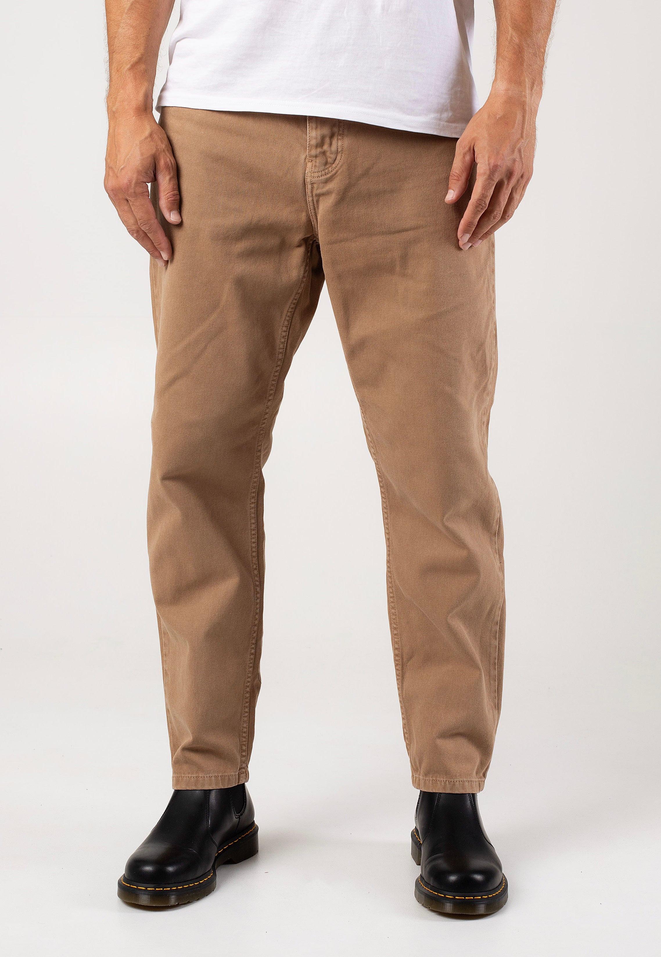 Carhartt WIP - Newel Stone Dyed Peanut - Pants Cheap Online Store