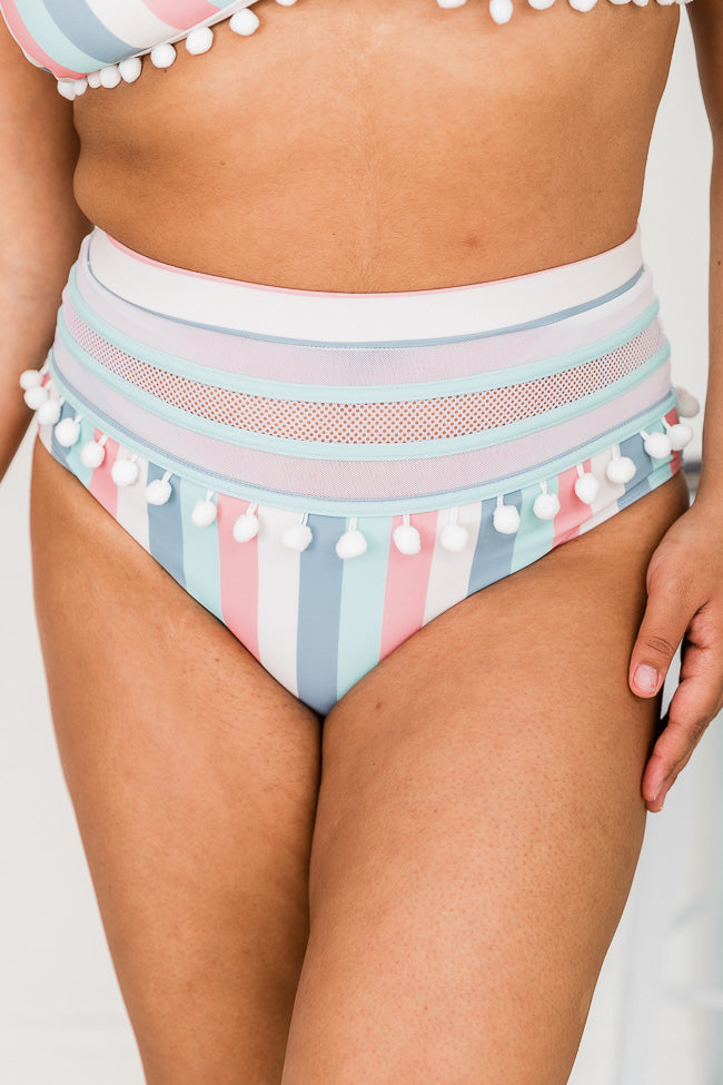 Sailing Through Paradise Muted Stripe Bikini Bottoms FINAL SALE Pick A Best Sale Online