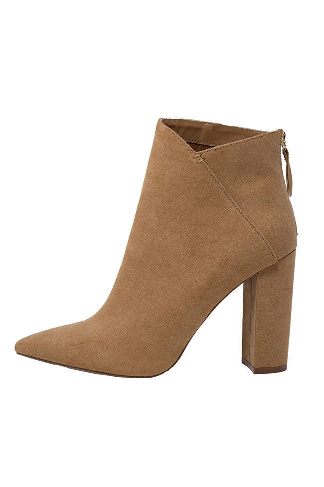 Tamera Brown Suede Pointed Toe Booties FINAL SALE Order