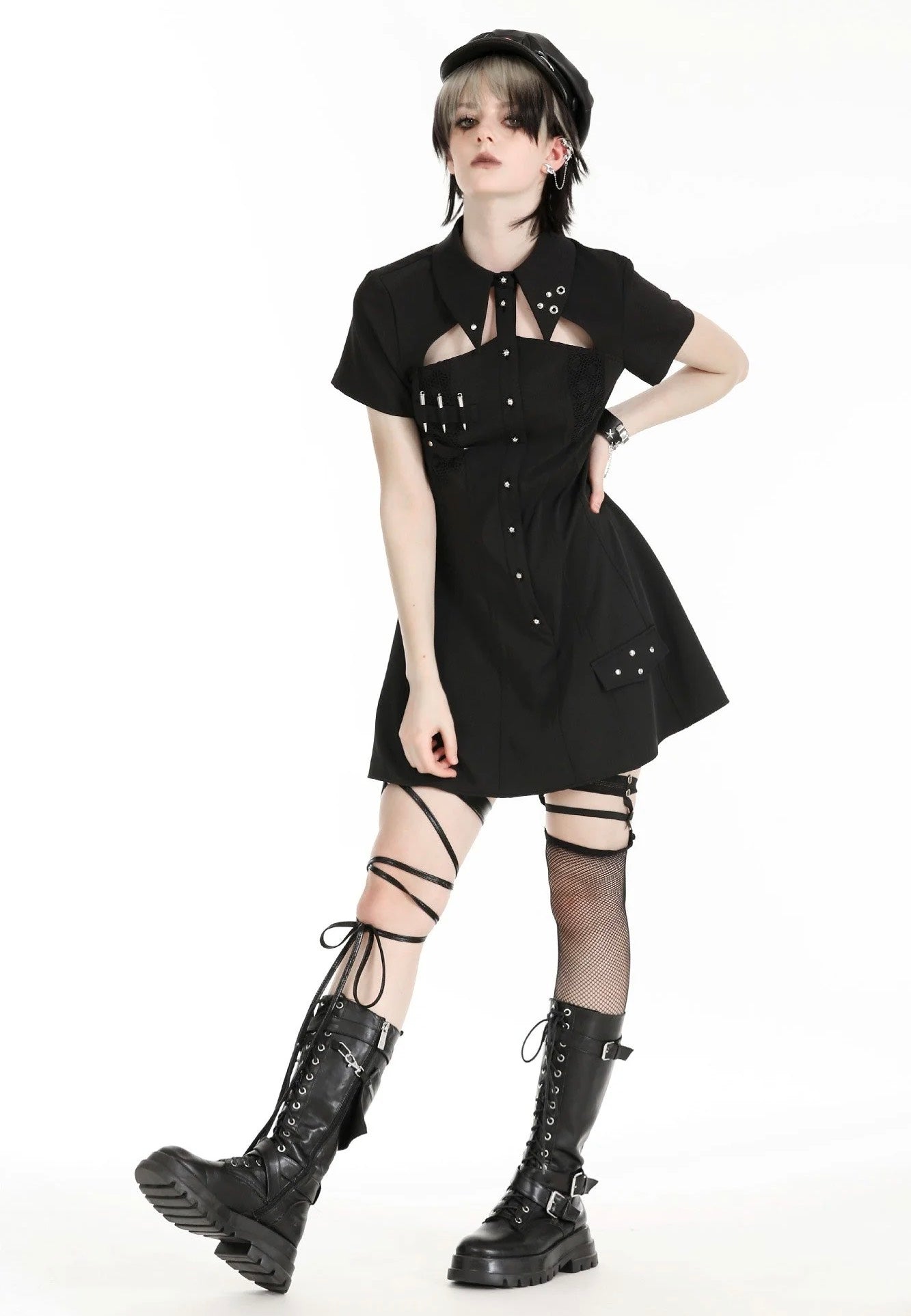 Dark In Love - Military Gothic Black - Dress Best Place To Buy Online