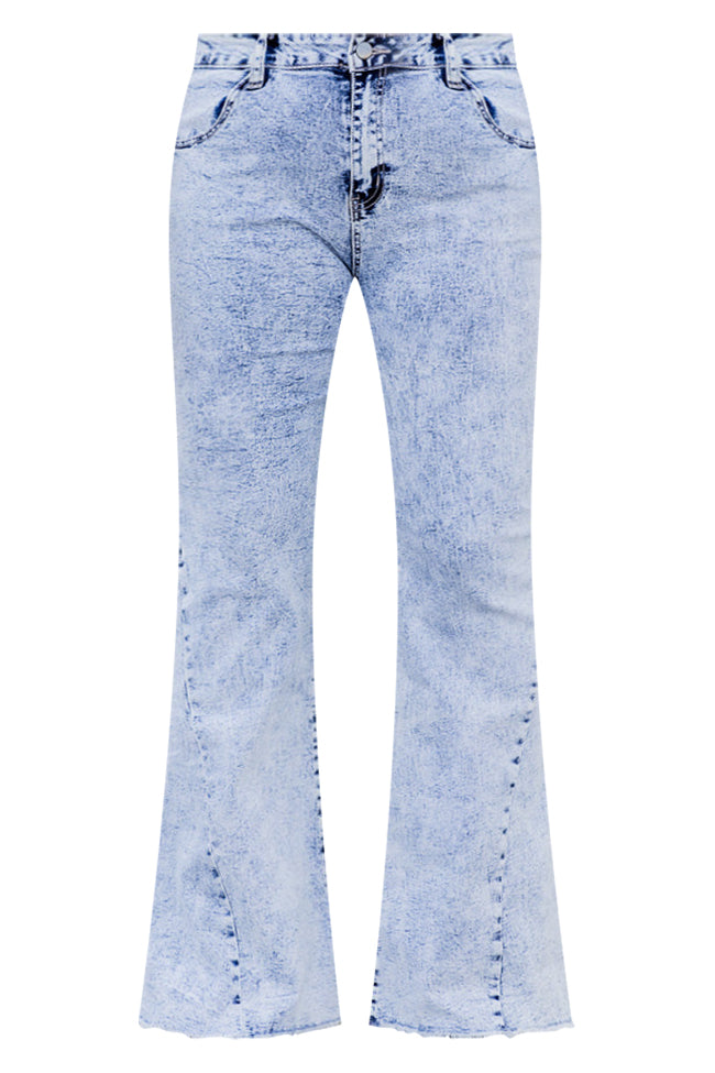 Caroline Acid Wash High Waisted Flare Jeans FINAL SALE Choice