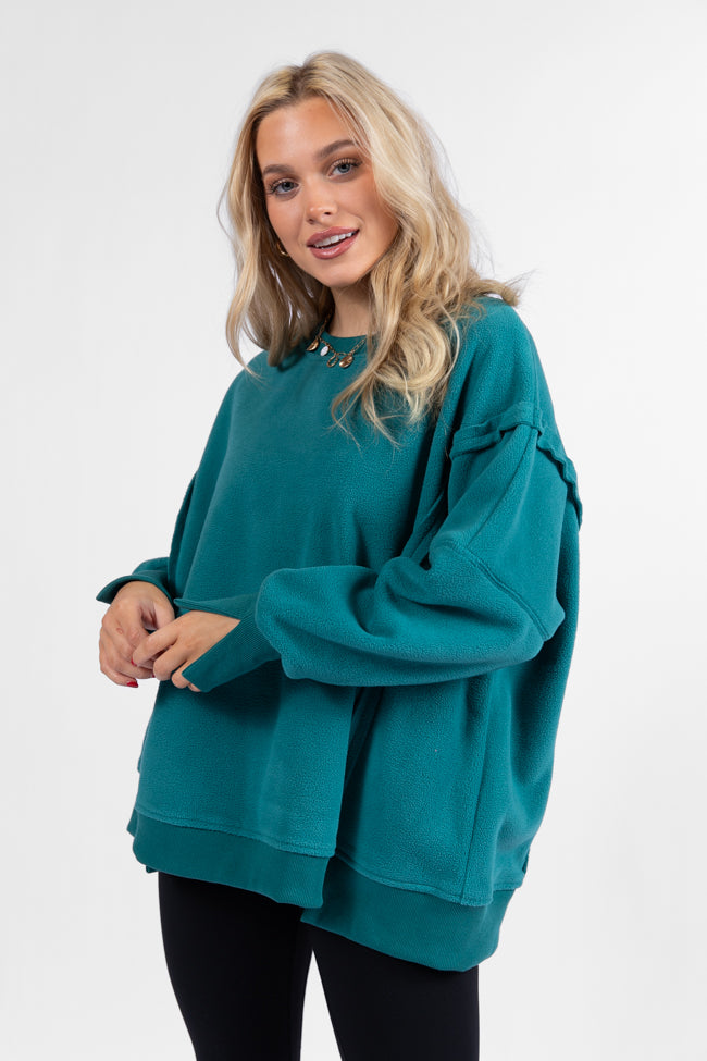 Scouted Out Jade Oversized Fleece Sweatshirt SALE 2025 Unisex Online