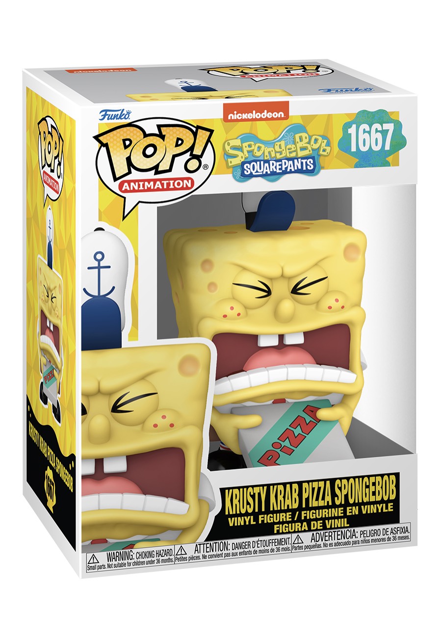 SpongeBob SquarePants - Spongebob w/ Pizza POP! Vinyl - Funko Pop Popular Sale Online