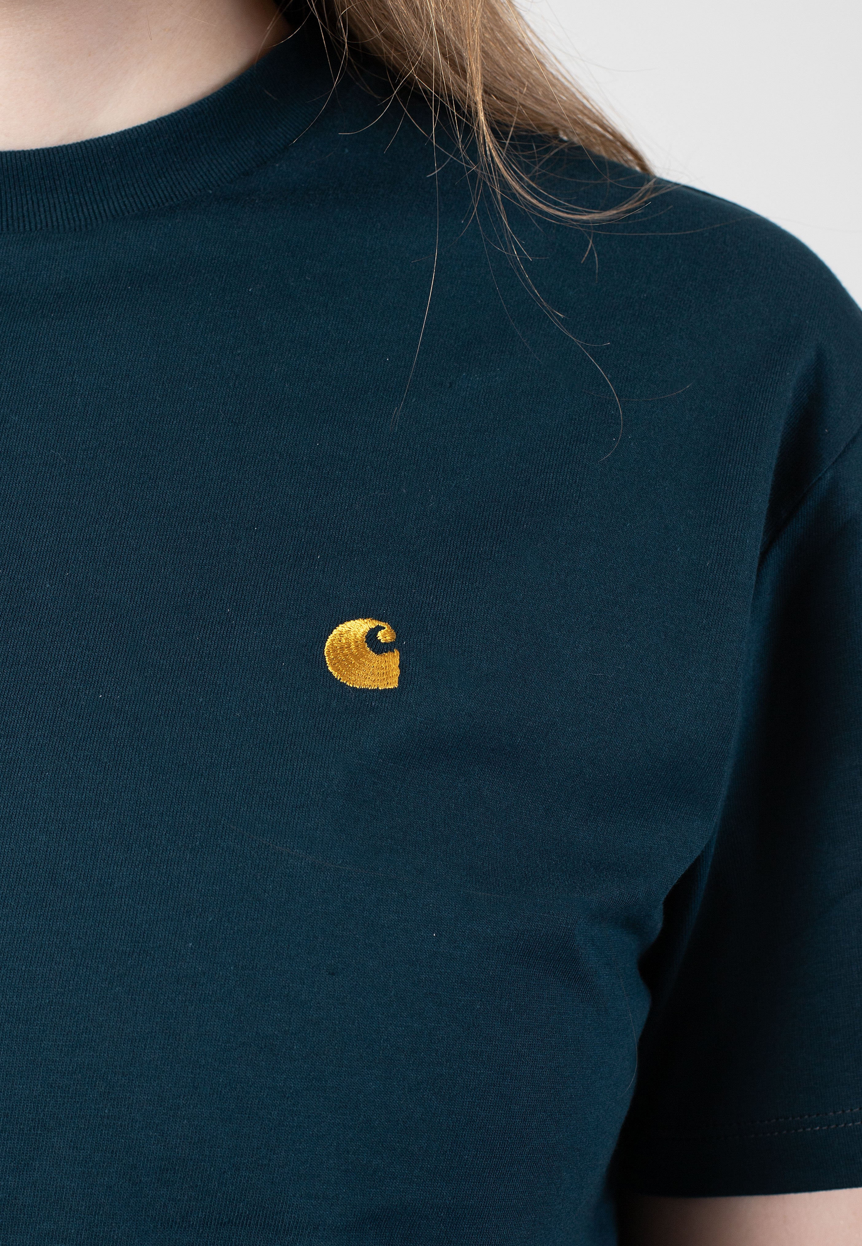 Carhartt WIP - W' Chase Duck Blue / Gold - T-Shirt