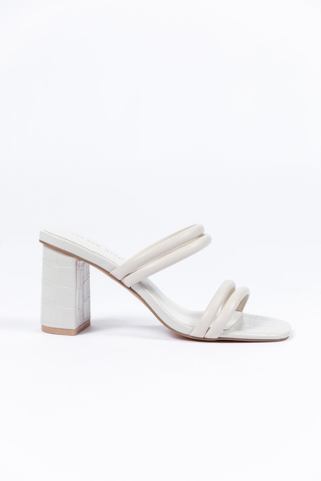 Elaine Beige Strap Heels Cheap Sale Many Kinds Of