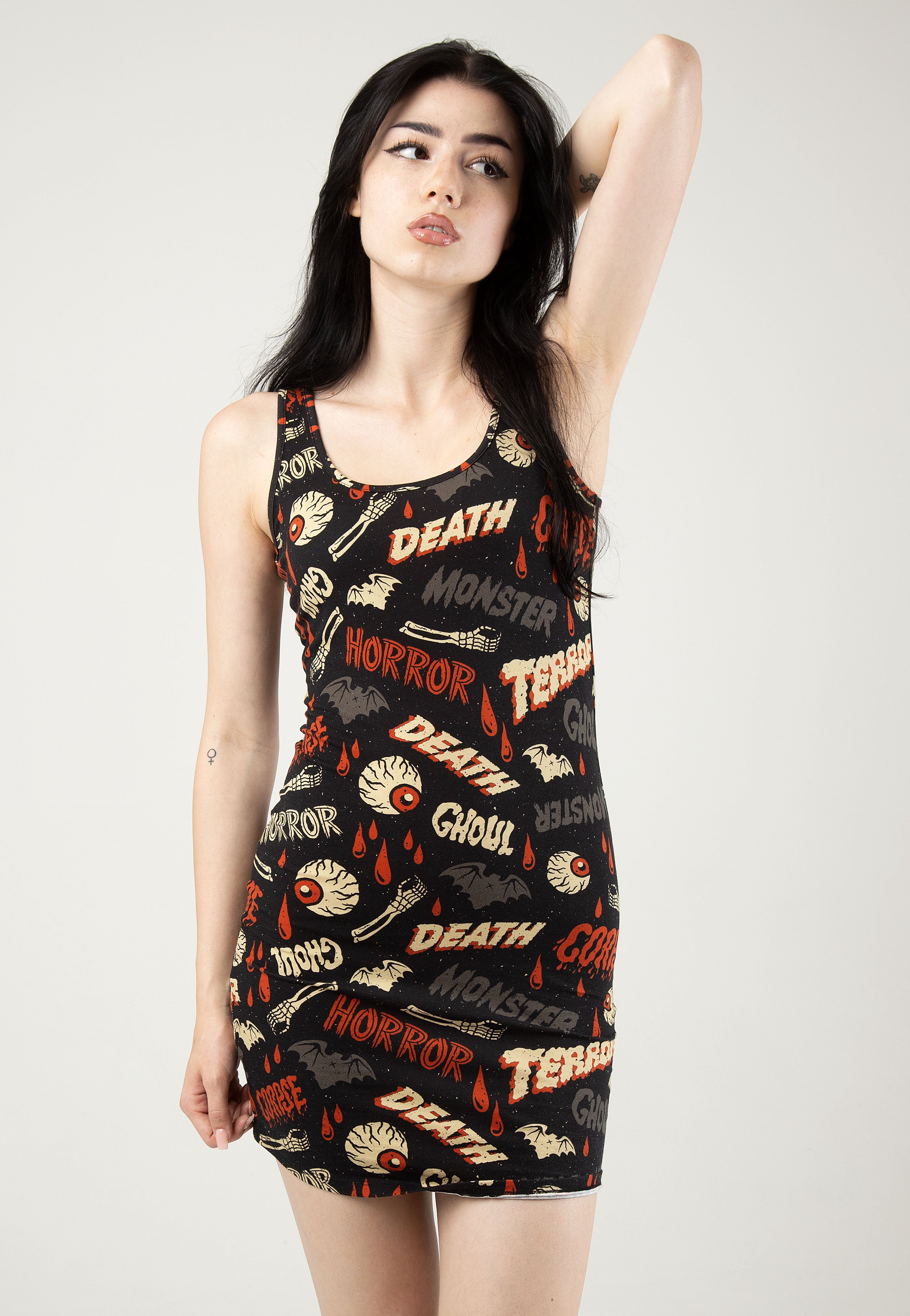 Sourpuss Clothing - Oh The Horror Black - Dress Discount Eastbay