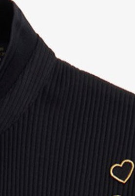 Fred Perry x Amy Winehouse - Ribbed Polo Black - Dress Pictures Cheap Online