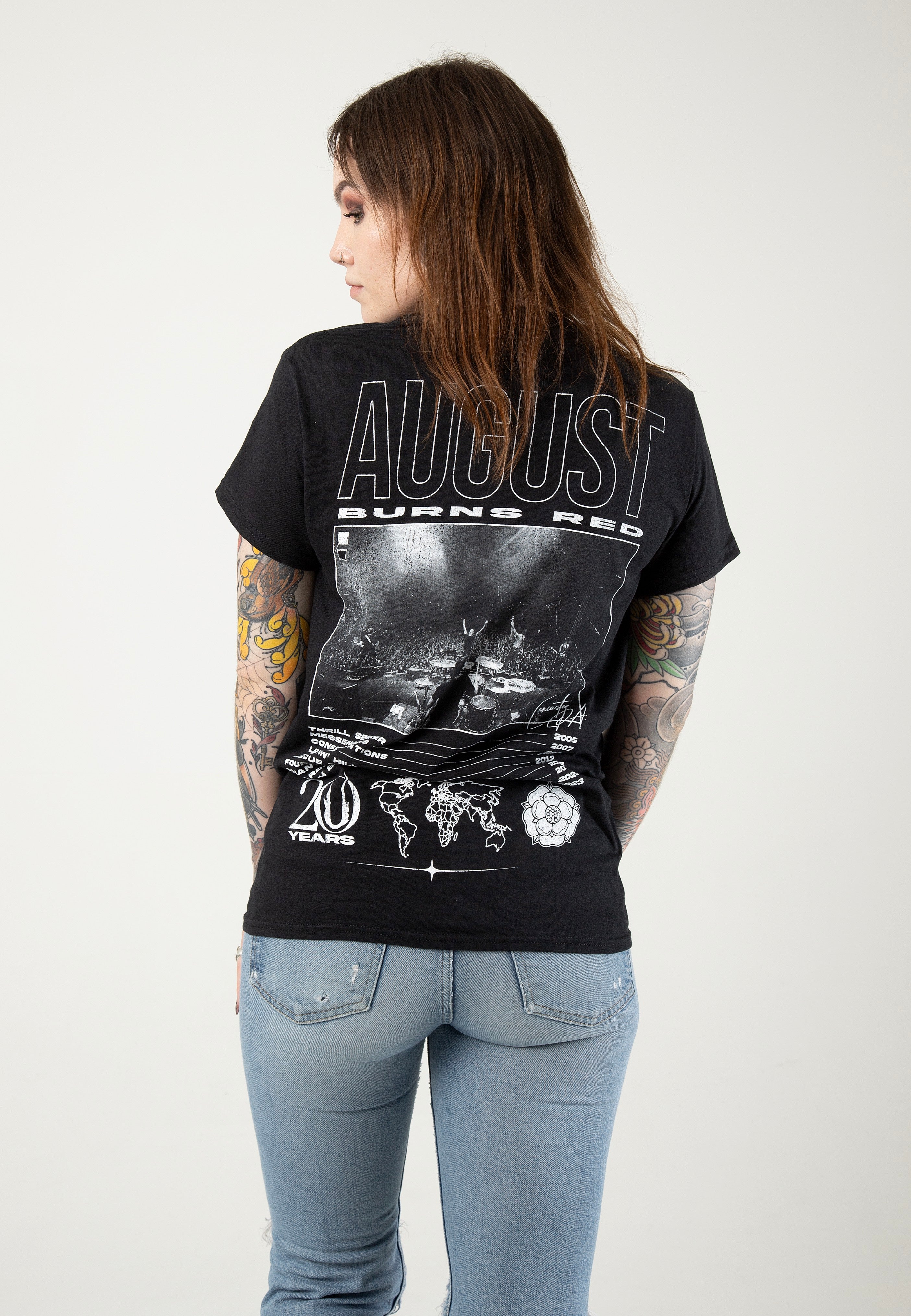 August Burns Red - 20 Years Album Titles - T-Shirt Genuine For Sale