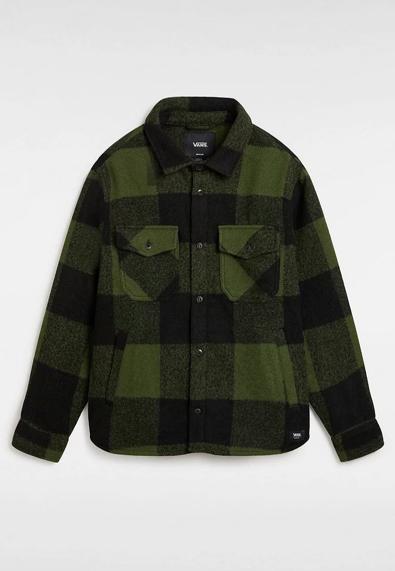 Vans - Denby Fuzzy Shacket Black/Loden Green - Jacket Footlocker Online