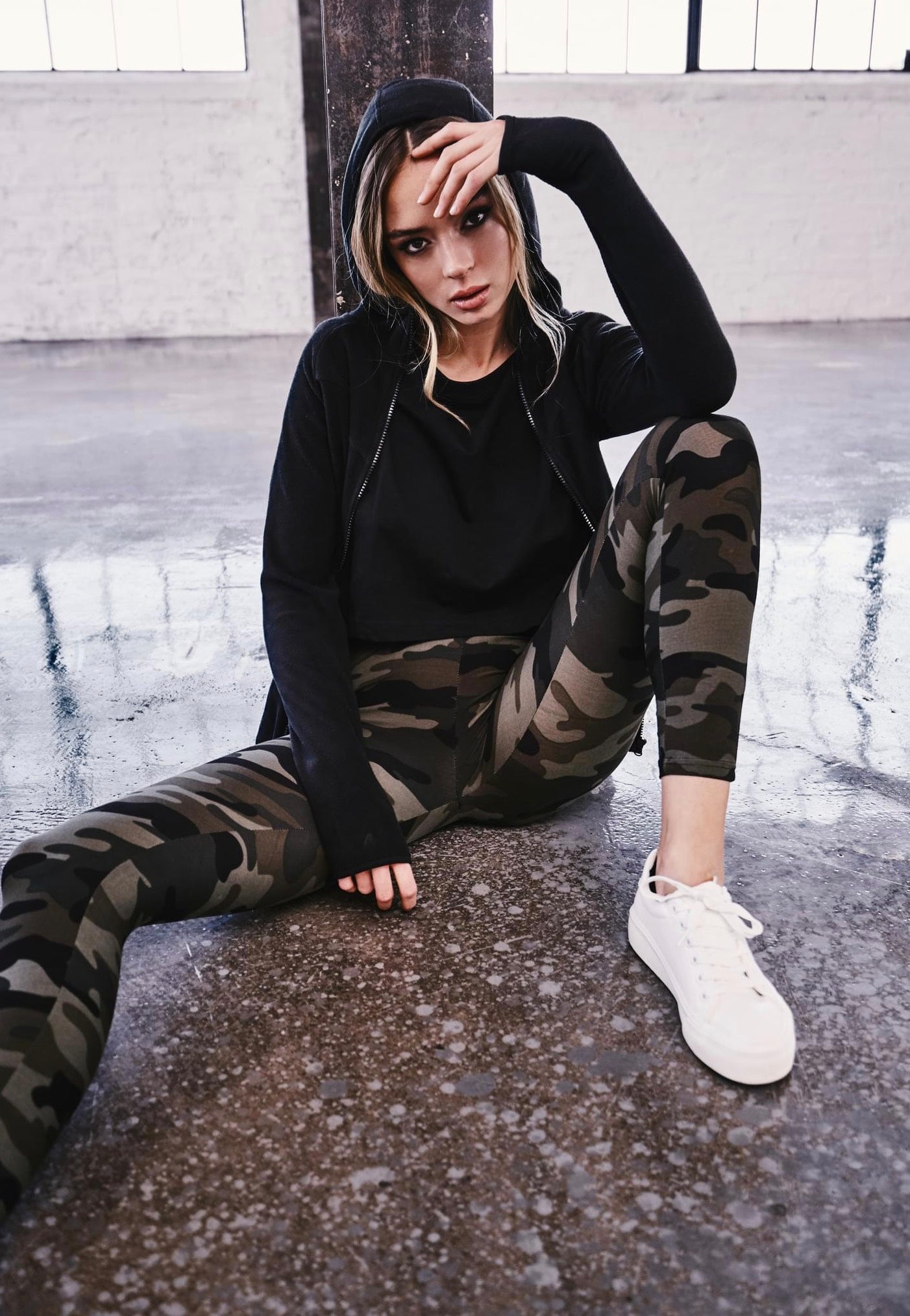 Urban Classics - Ladies Stripe Woodcamo/Black - Leggings Enjoy For Sale