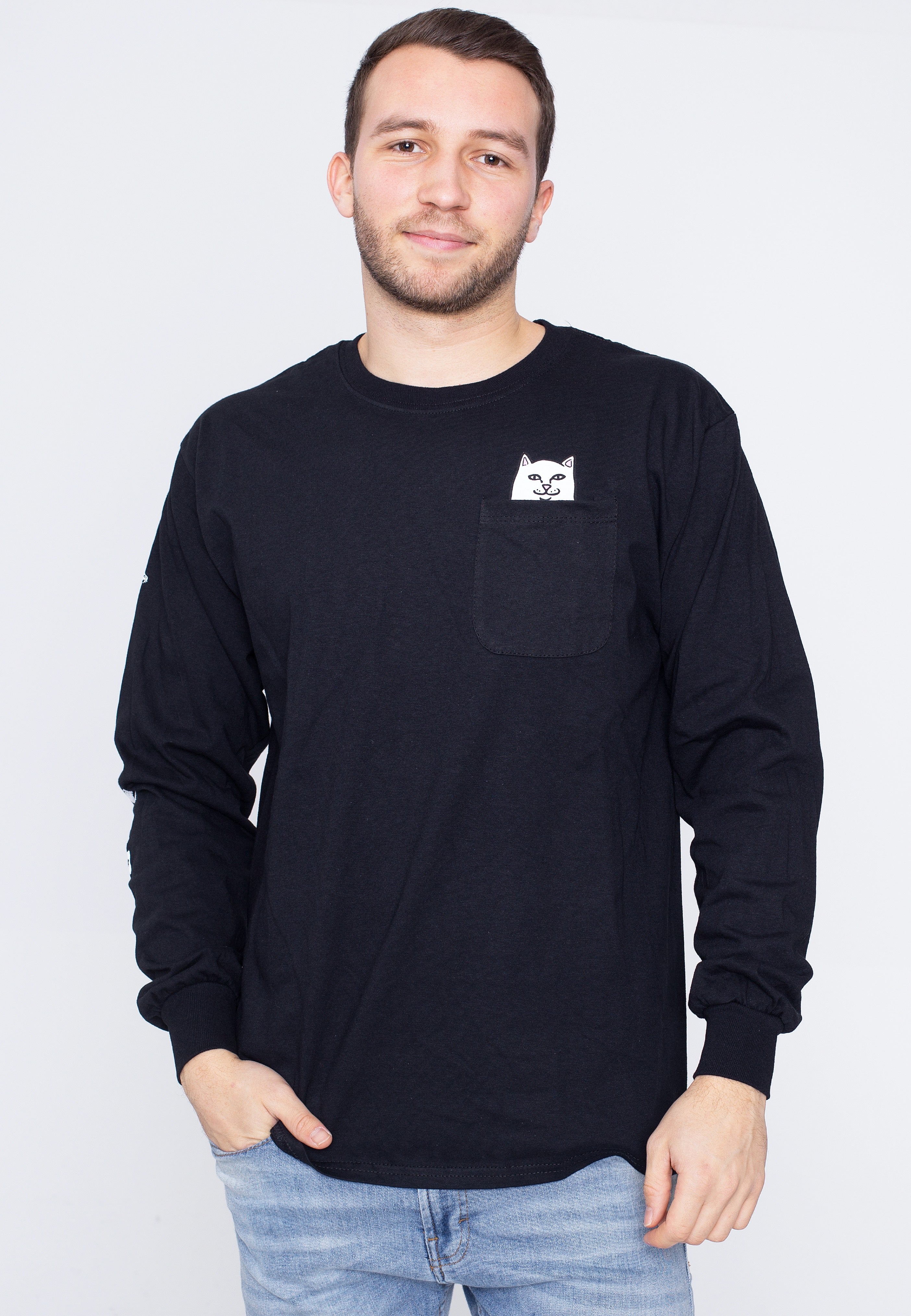 RIPNDIP - Lord Nermal Pocket Black - Longsleeve Cheap Sale Excellent