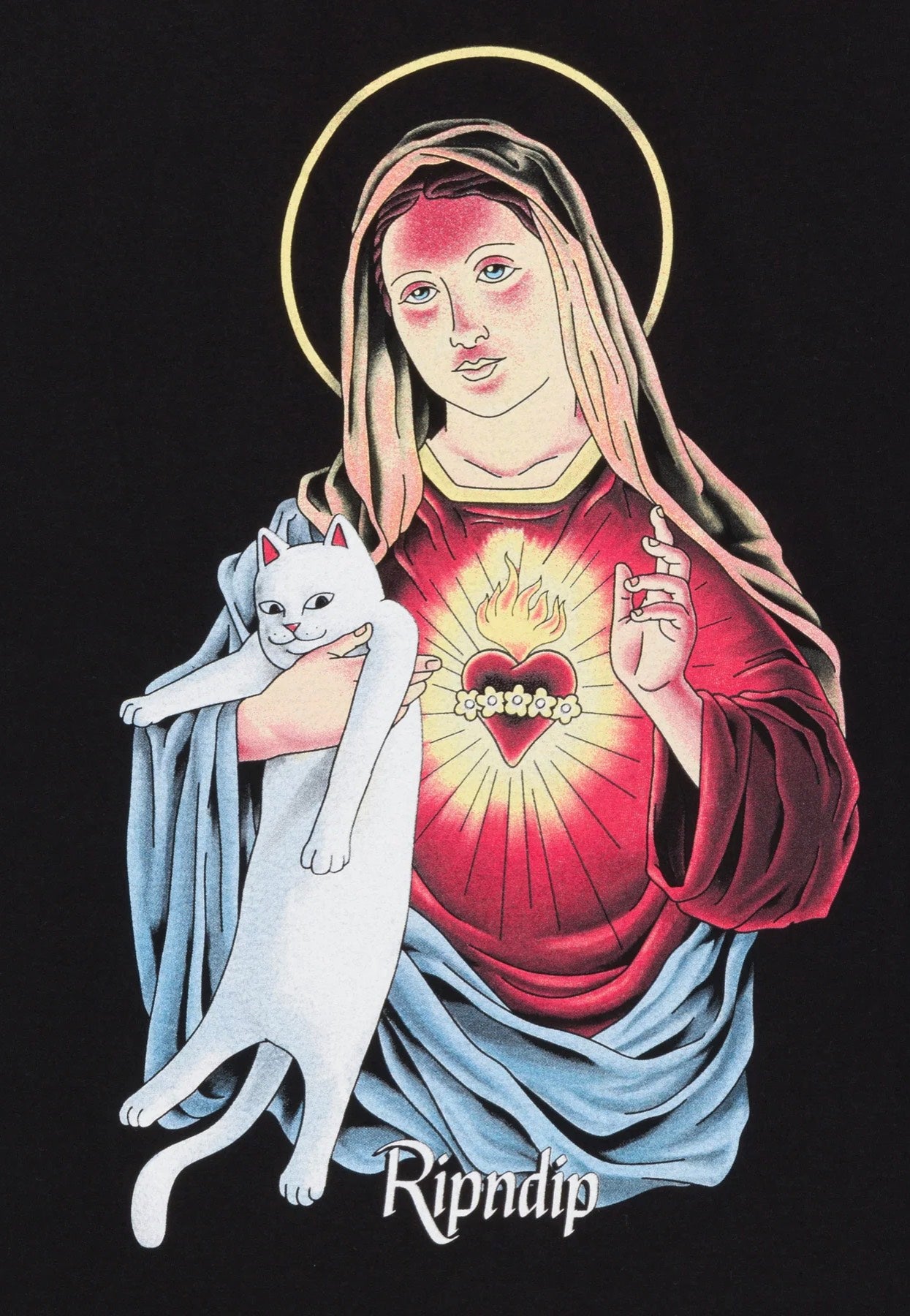 RIPNDIP - Mother Mary Black - T-Shirt Outlet Deals