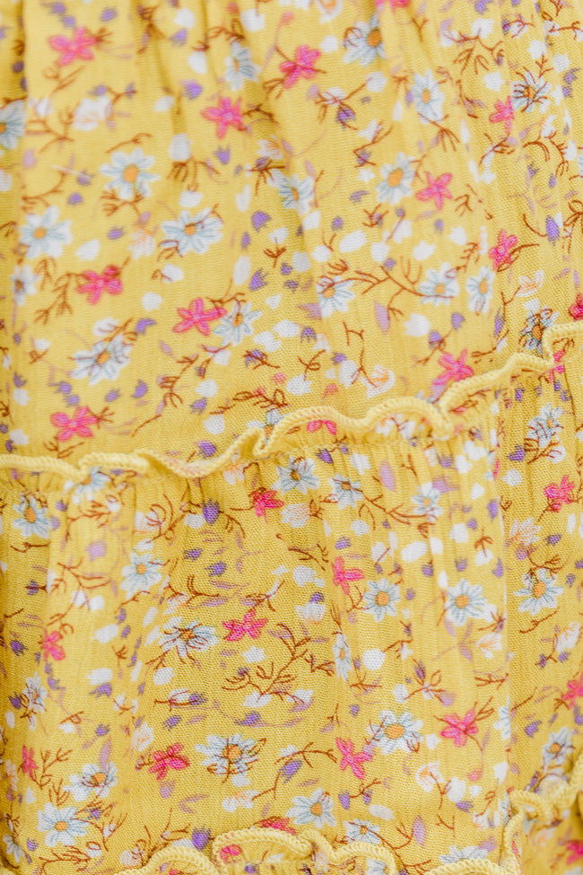 Through The Garden Yellow Floral Mini Skort How Much For Sale