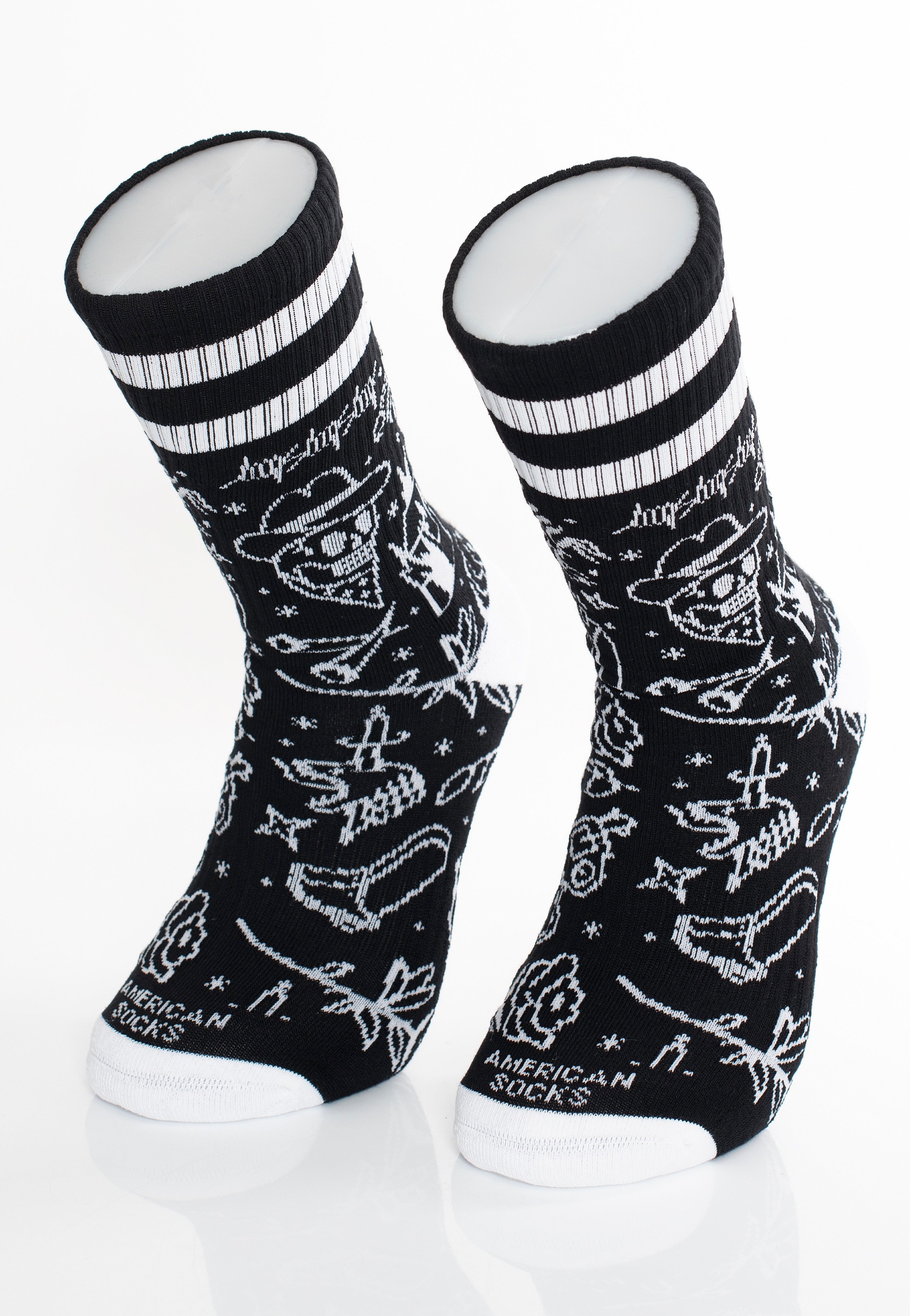 American Socks - Cowboy Mid High Black - Socks Free Shipping Outlet