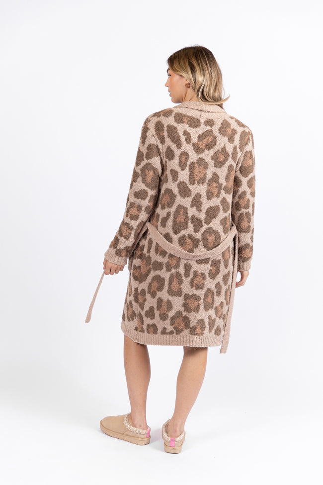 It Was All A Dream Dark Leopard Robe SALE Free Shipping Finishline