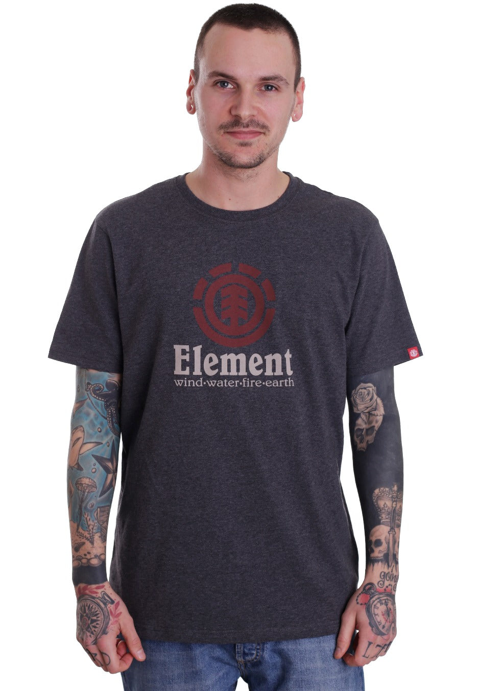 Element - Vertical Charcoal Heather - T-Shirt Collections Cheap Pice