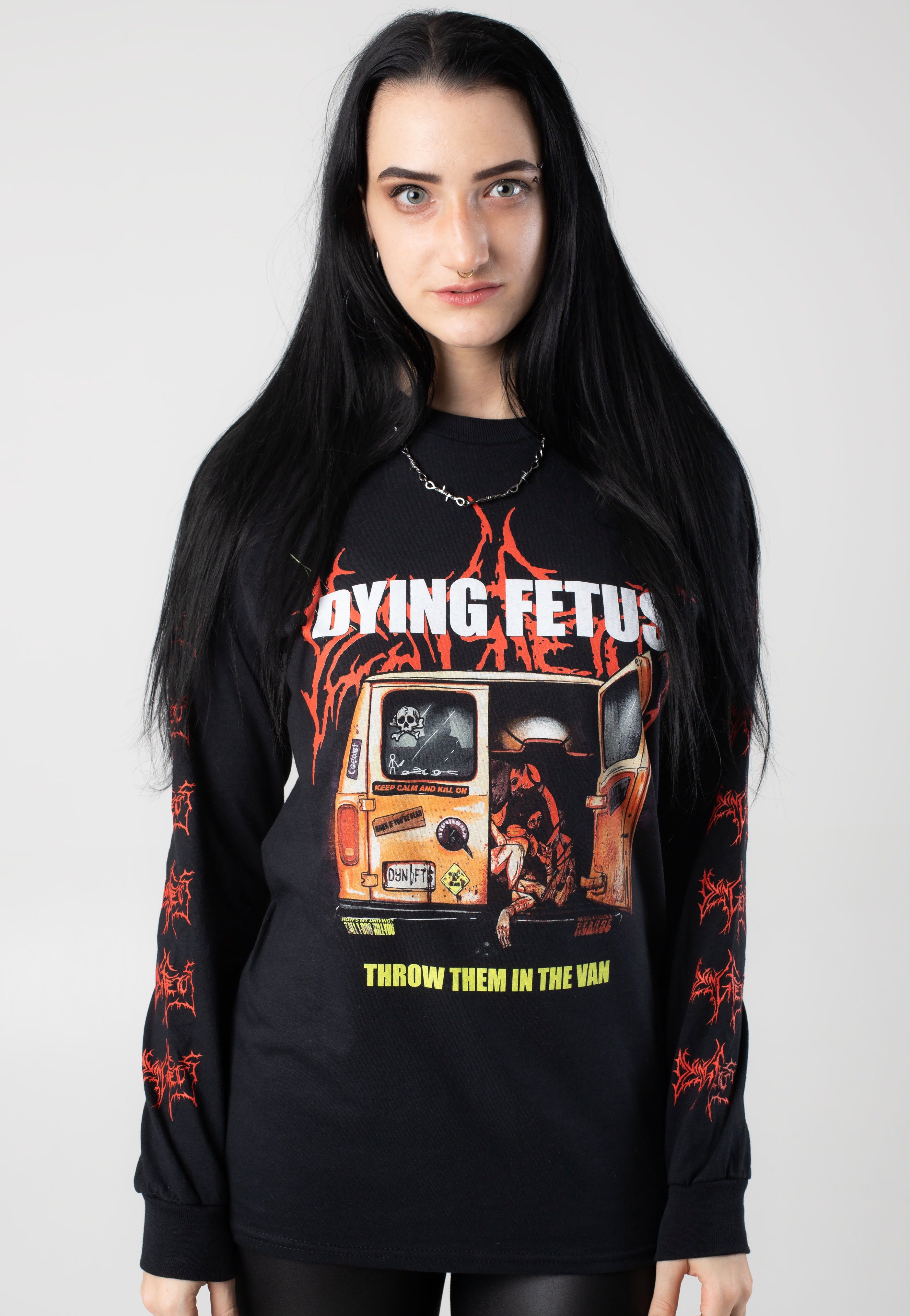 Dying Fetus - Throw Them In The Van - Longsleeve Free Shipping Big Sale